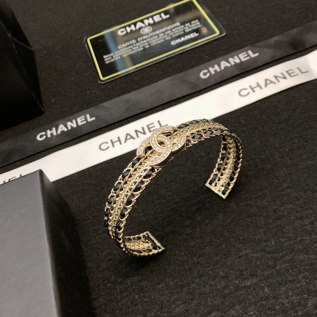 CHANEL シャネル レディース ブレスレット ロゴプレート チェーンモチーフ ブランドブレスレット ゴールド - 画像 8