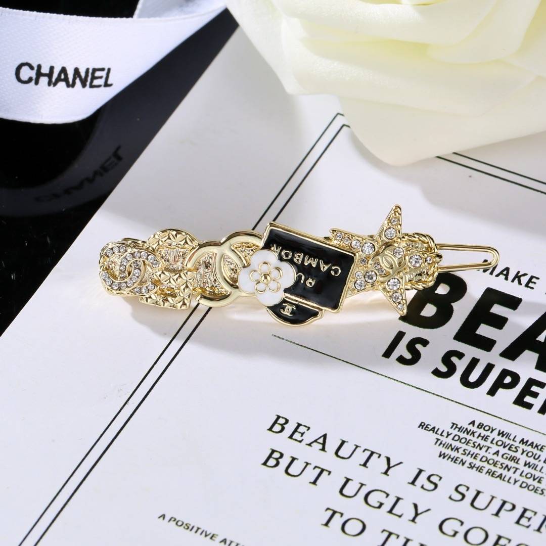 CHANEL シャネル レディース ブローチ ロゴプレート チェーンモチーフ ブランドブローチ ゴールド - 画像 8