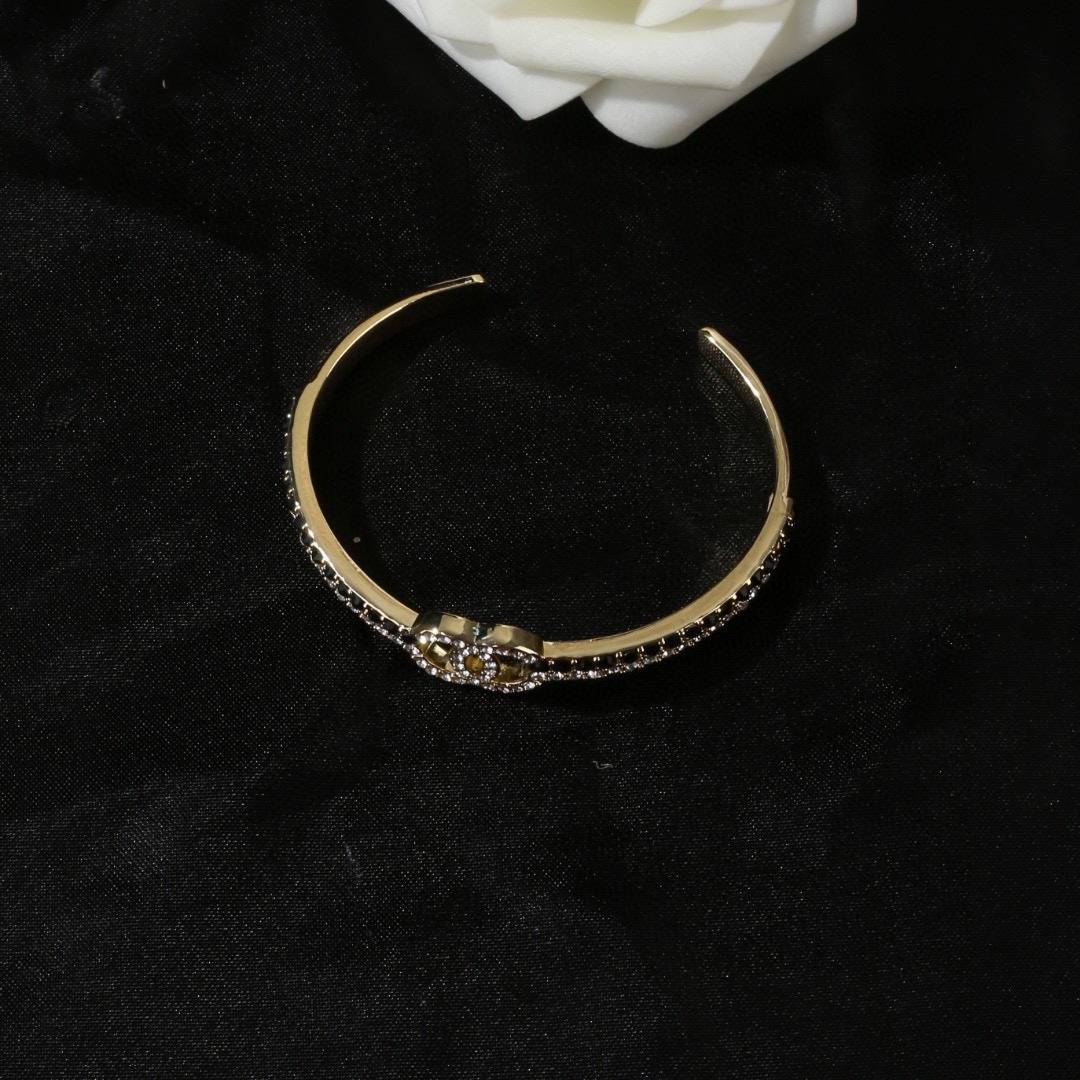 CHANEL シャネル レディース ブレスレット CCロゴ ダブルC チェーンモチーフ ブランドブレスレット ゴールド - 画像 6