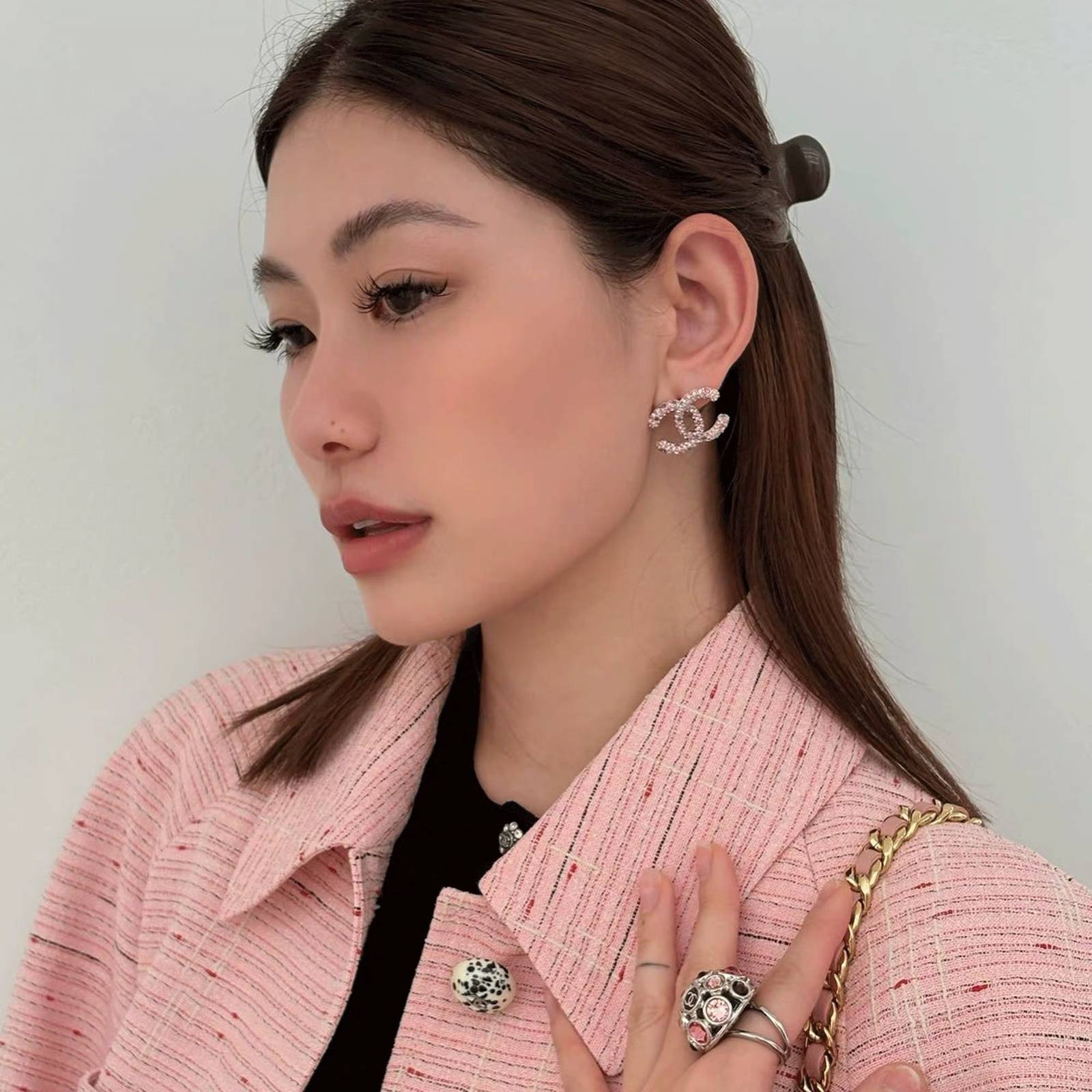 CHANEL シャネル レディース リング ロゴプレート デザイン ブランドリング ブランドジュエリー シルバー - 画像 2