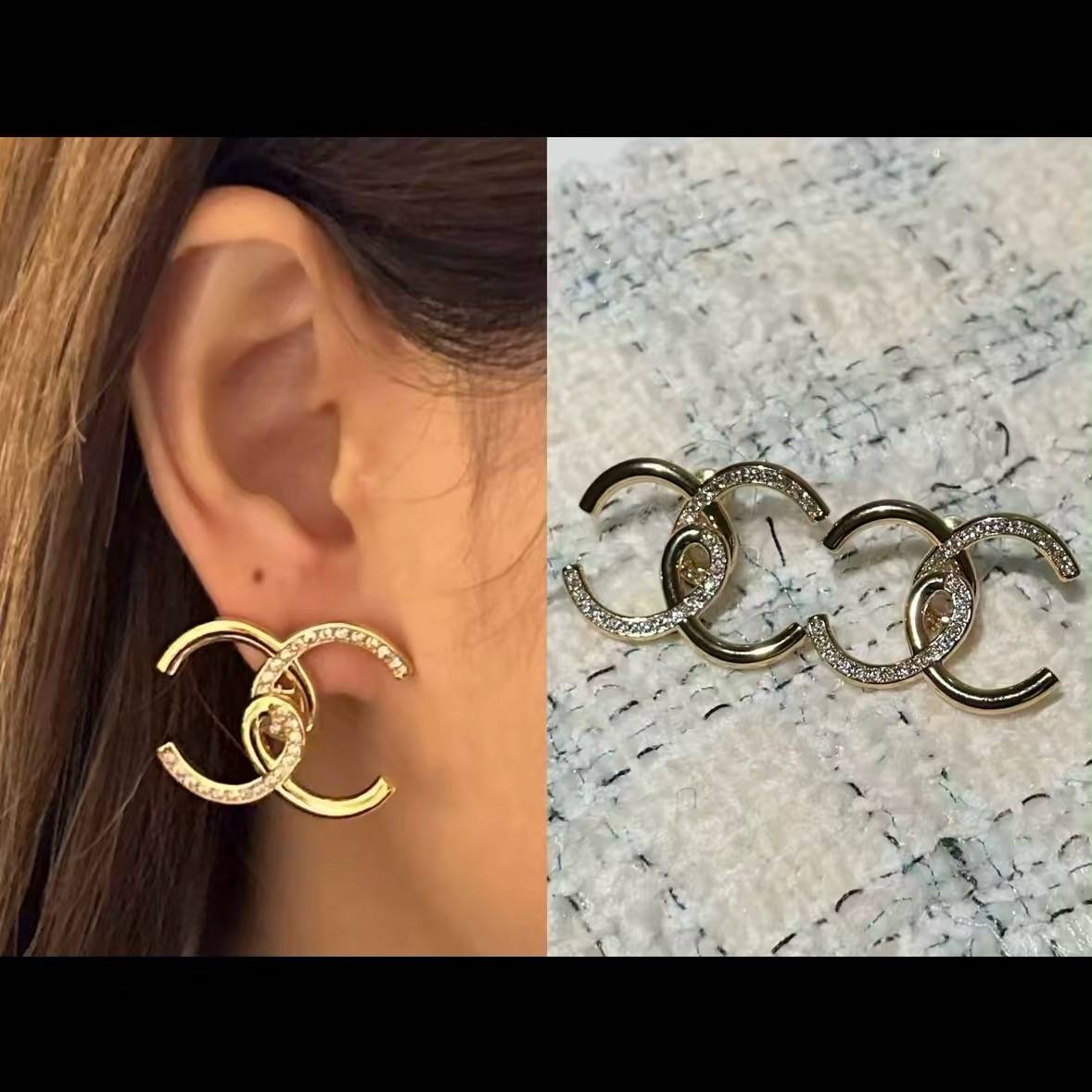 CHANEL シャネル レディース ピアス CCロゴ ダブルC ブランドピアス 上品なアクセサリー ゴールド - 画像 2