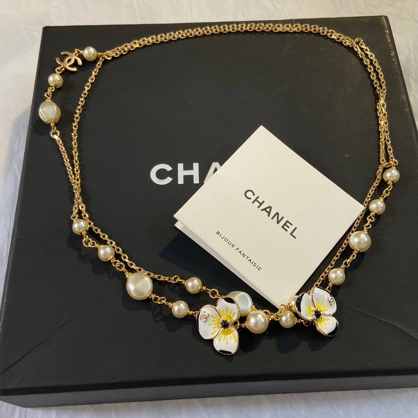 CHANEL シャネル レディース ネックレス フラワー チェーンモチーフ ブランドネックレス 上品なアクセサリー ゴールド - 画像 6