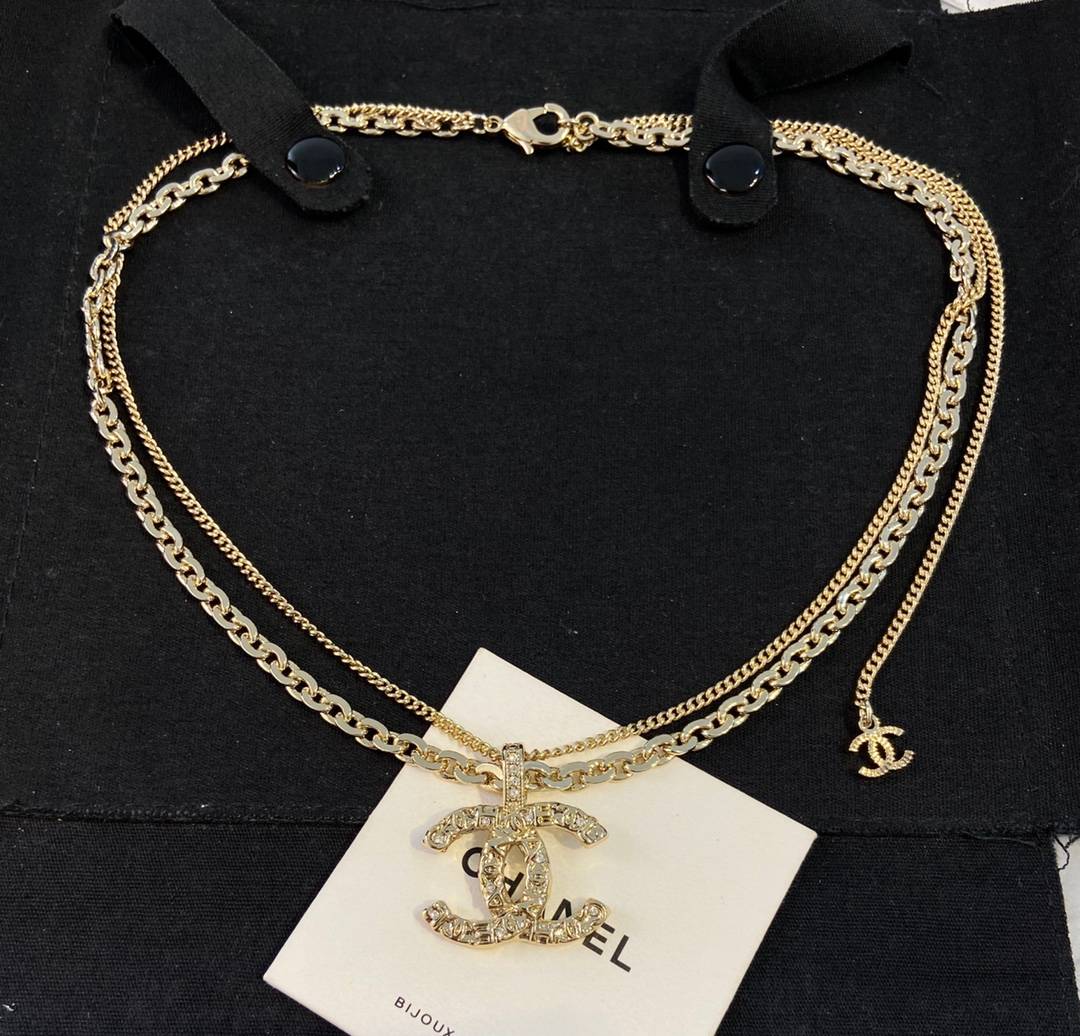 CHANEL シャネル レディース ネックレス CCロゴ ブランドネックレス 上品なアクセサリー ゴールド