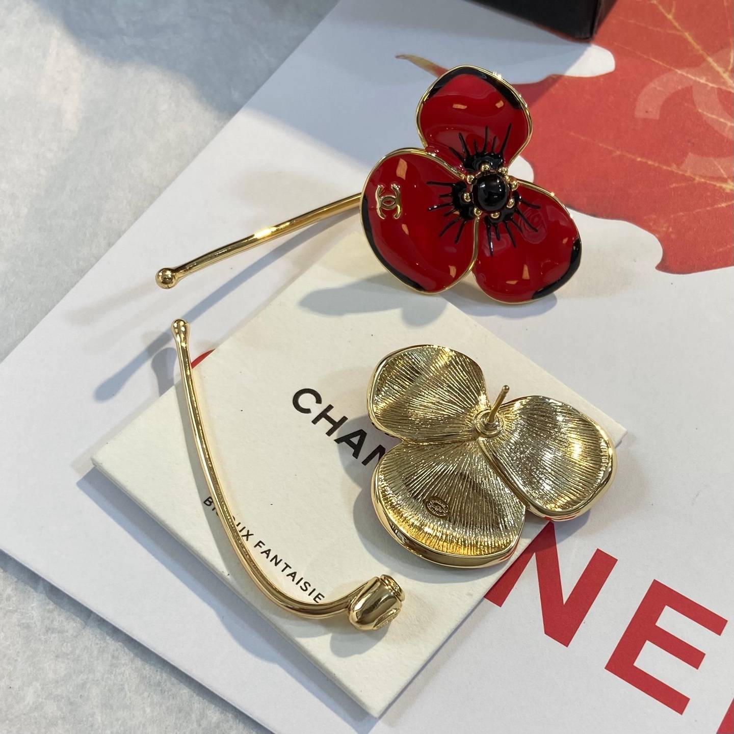 CHANEL シャネル レディース ピアス フラワーモチーフ カメリア ブランドピアス ギフト ブラック - 画像 5
