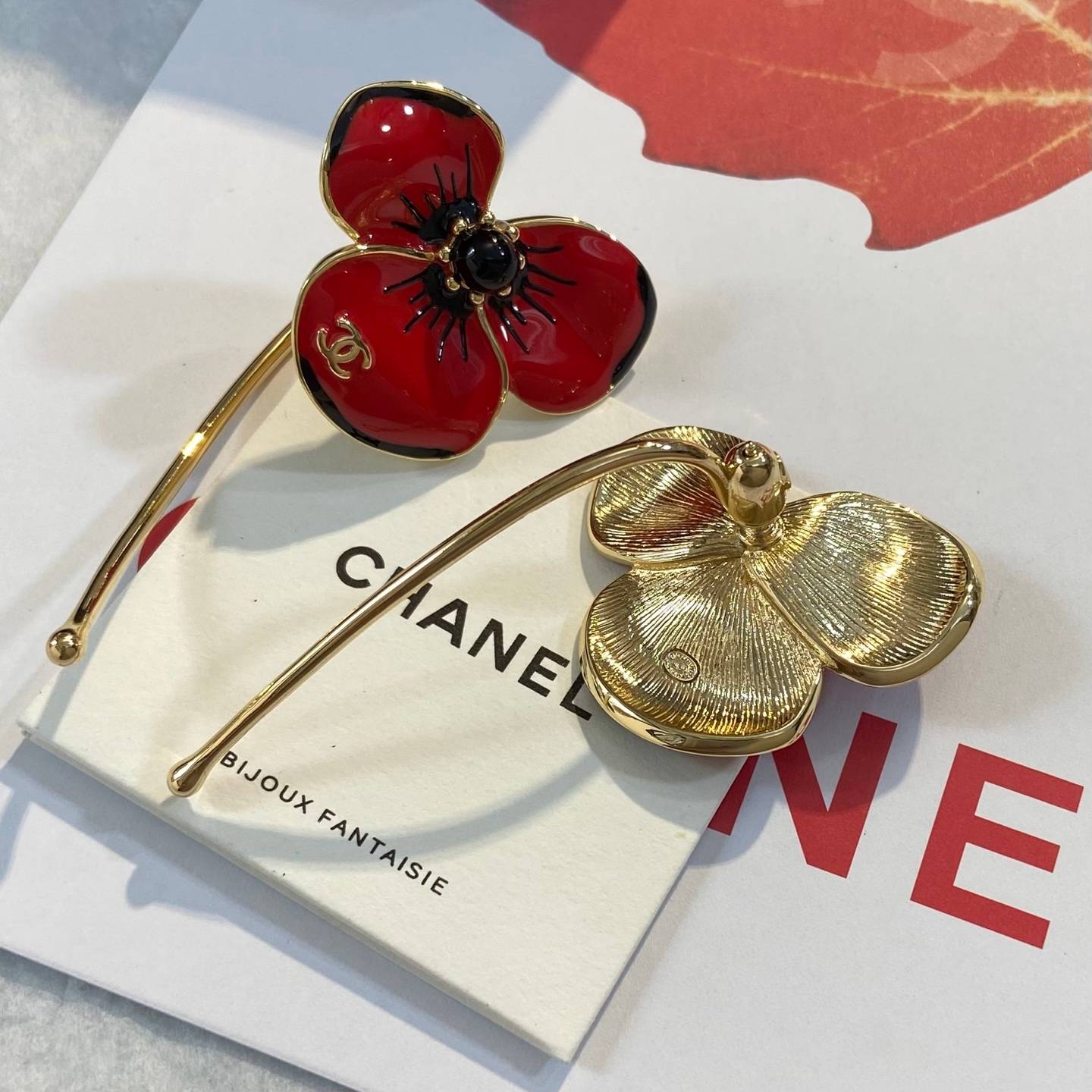 CHANEL シャネル レディース ピアス フラワーモチーフ カメリア ブランドピアス ギフト ブラック - 画像 6