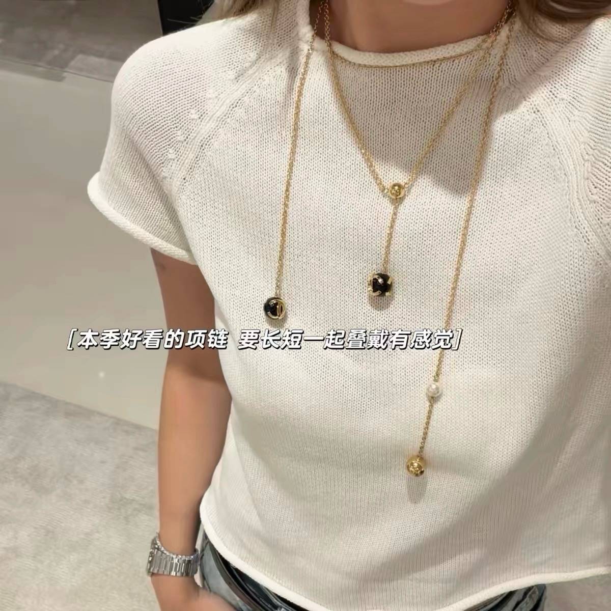 CHANEL シャネル レディース ネックレス ロゴプレート ダブルC ブランドネックレス ゴールド - 画像 2