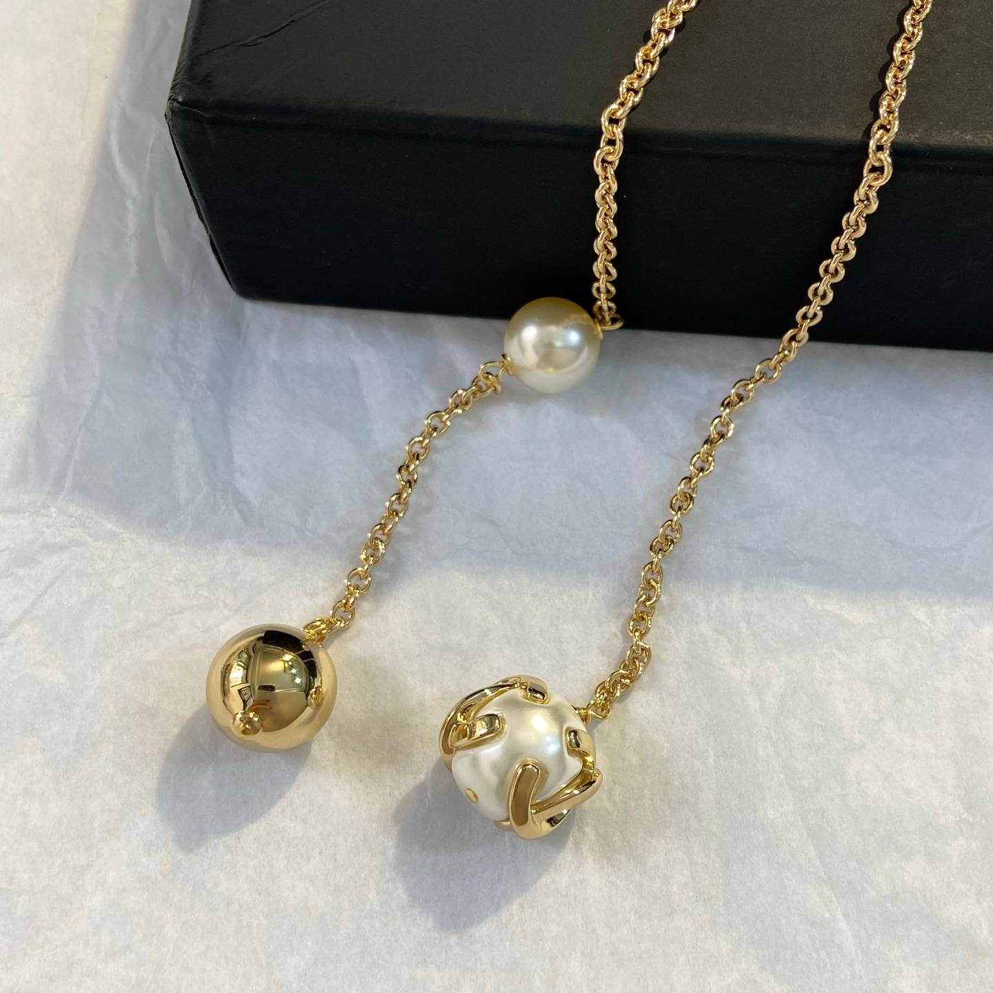 CHANEL シャネル レディース ネックレス ロゴプレート ダブルC ブランドネックレス ゴールド - 画像 5