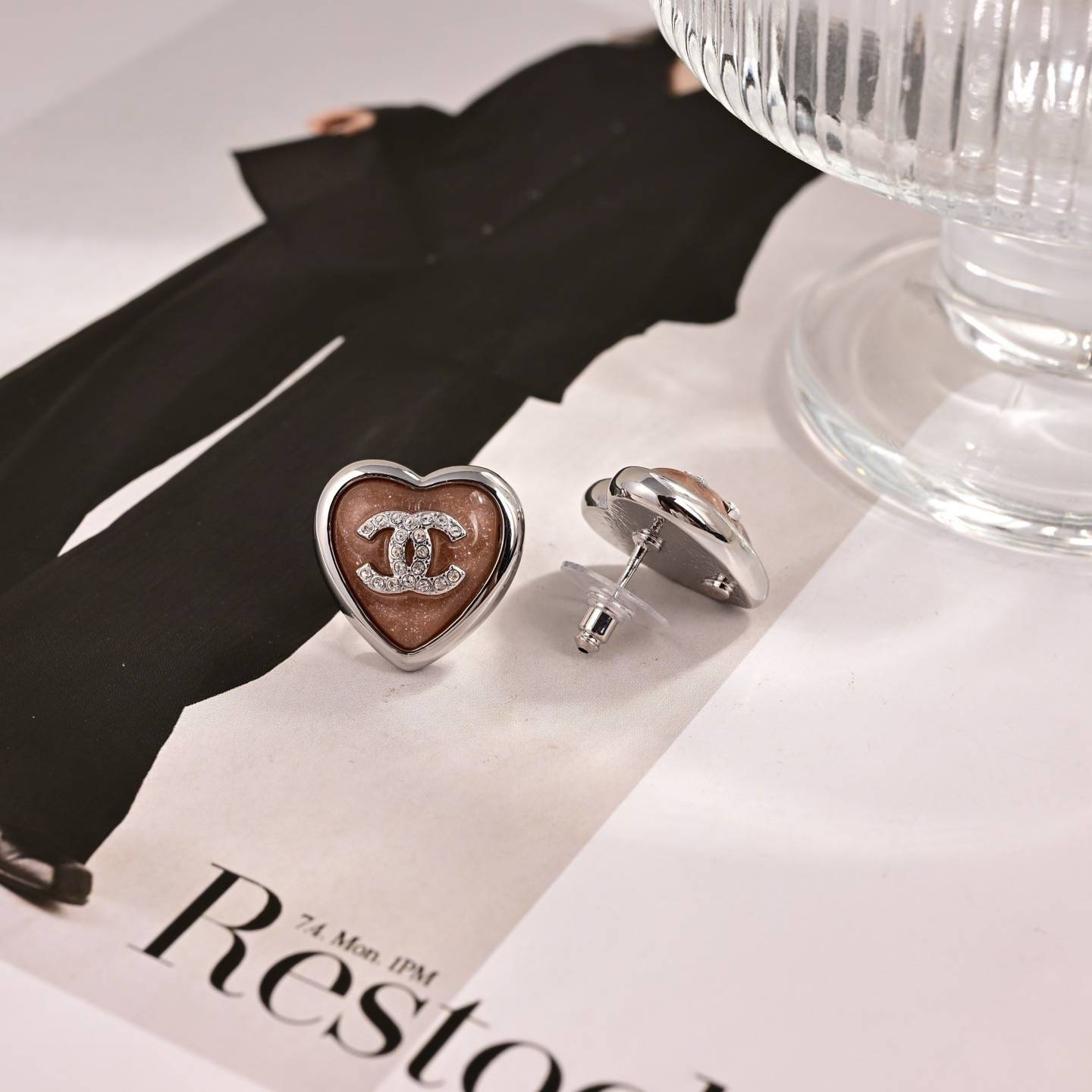 CHANEL シャネル レディース ピアス ココマーク ネックレス ブランドジュエリー 上品なアクセサリー ブルー - 画像 3