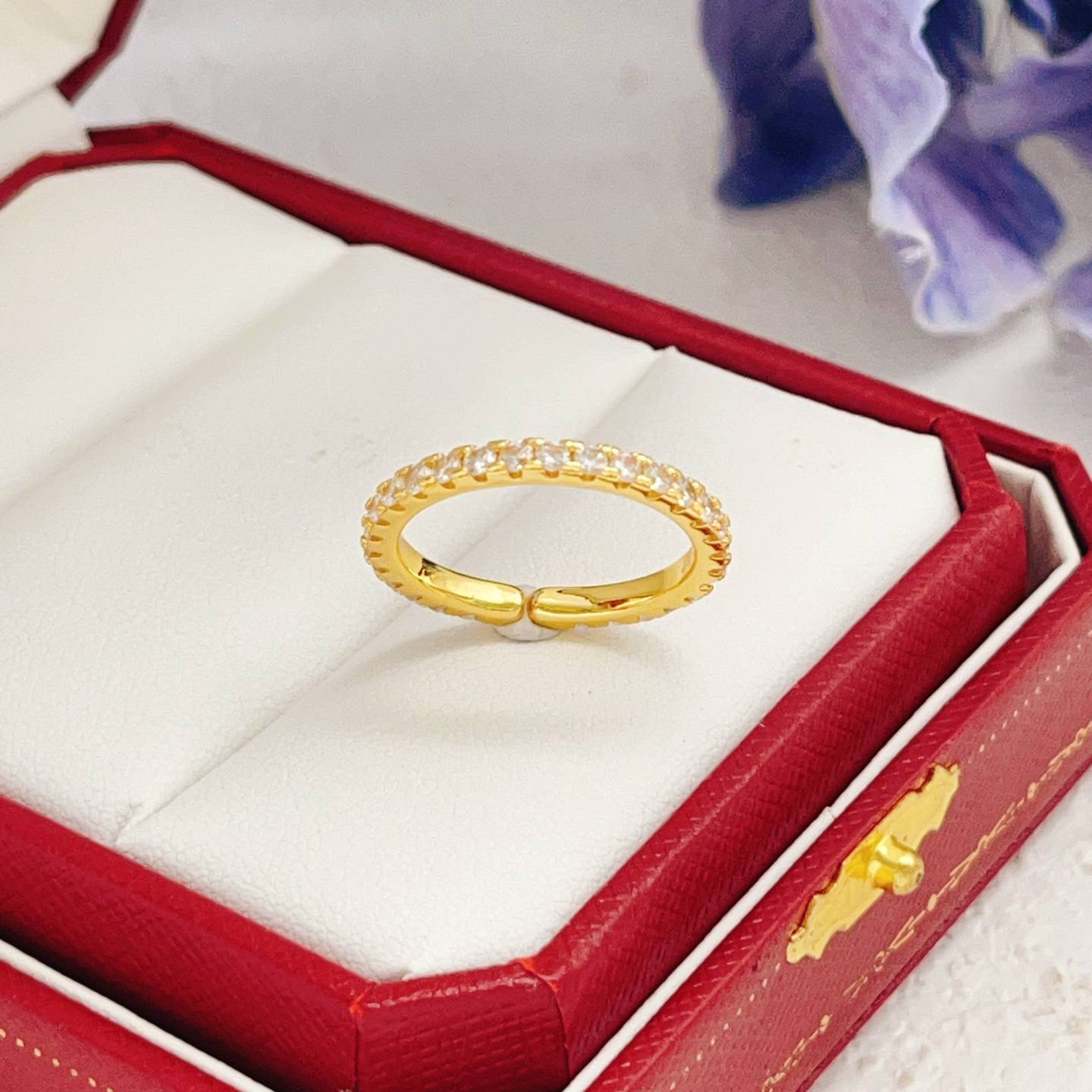 Cartier カルティエ レディース リング ジュスト アン クル 750YG ダイヤモンド 1P シンプル ブランドジュエリー - 画像 4