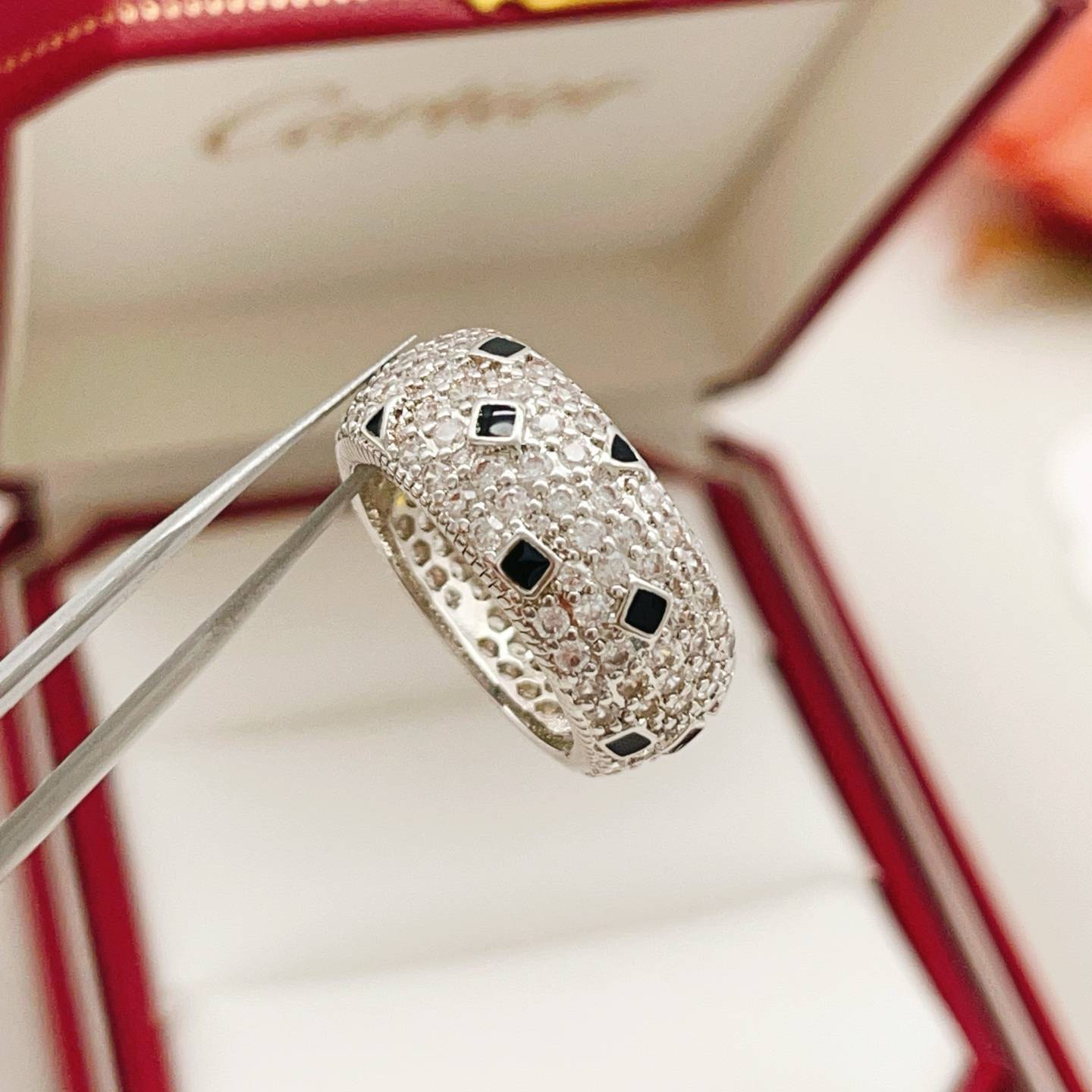 Cartier カルティエ レディース リング パンテール 750 YG ダイヤモンド ブランドジュエリー 普段使い ギフト