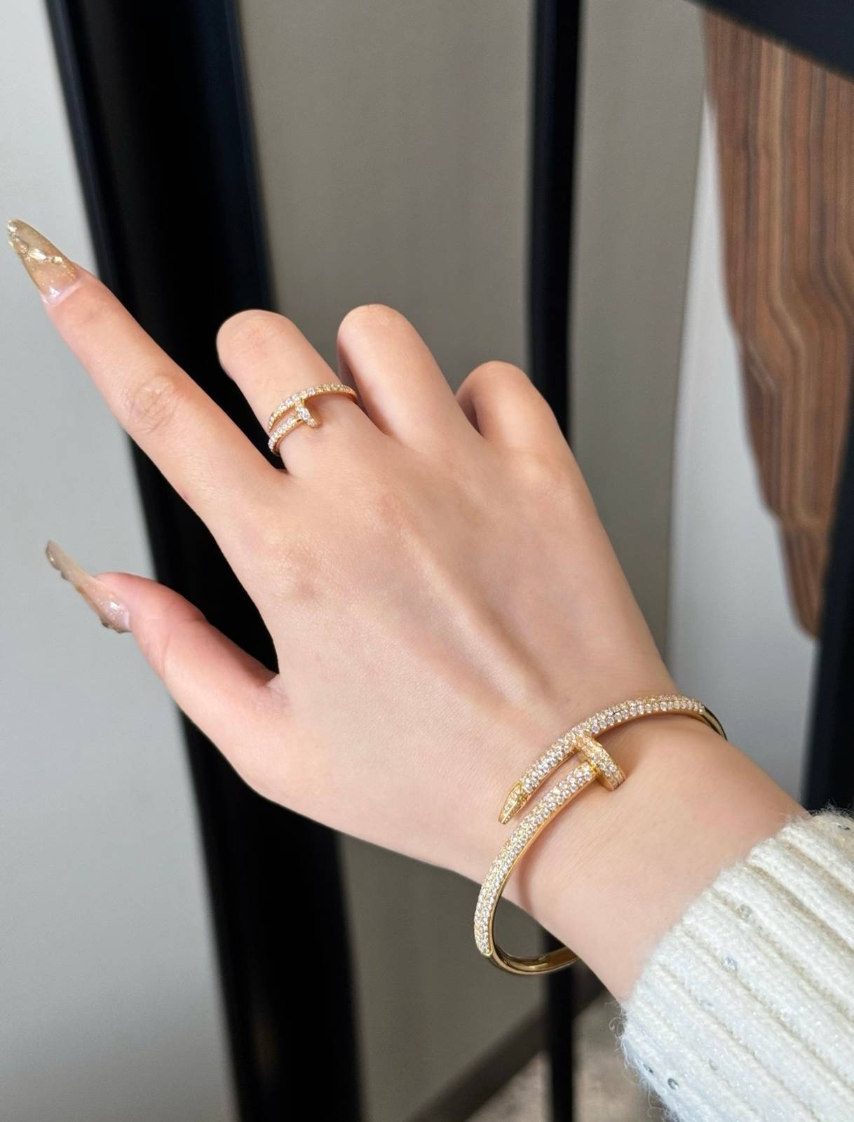 Cartier カルティエ レディース リング ジュスト アン クル 750 K18 YG WG PG ブランドジュエリー 普段使い ギフト - 画像 9