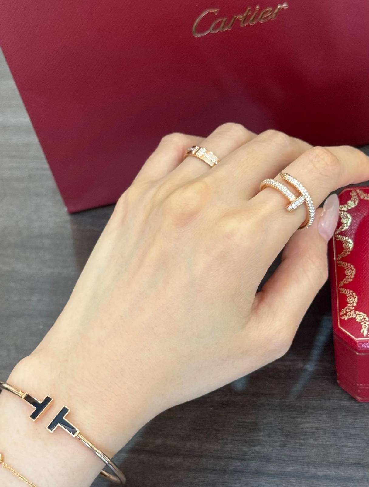 Cartier カルティエ レディース リング ジュスト アン クル 750 K18 YG WG PG ブランドジュエリー 普段使い ギフト - 画像 13