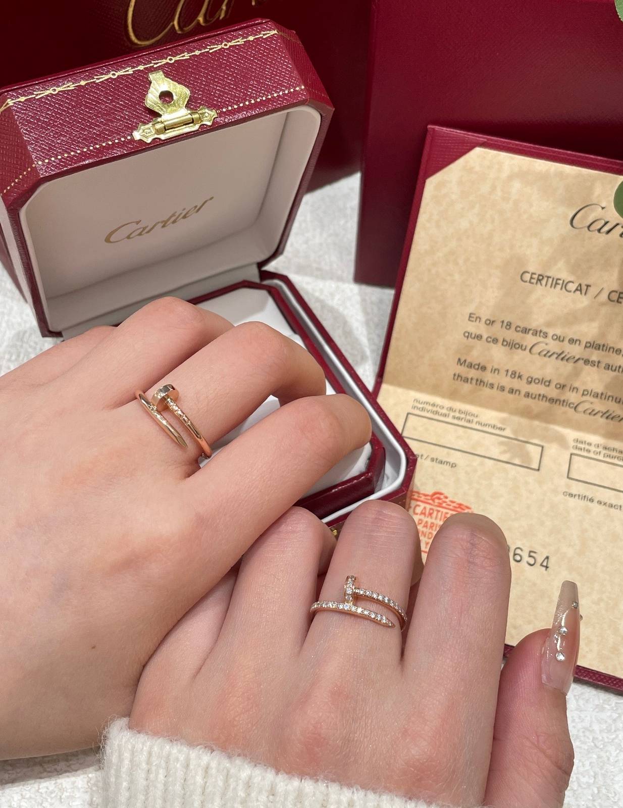Cartier カルティエ レディース リング ジュスト アン クル 750 K18 YG WG PG ブランドジュエリー 普段使い ギフト - 画像 14