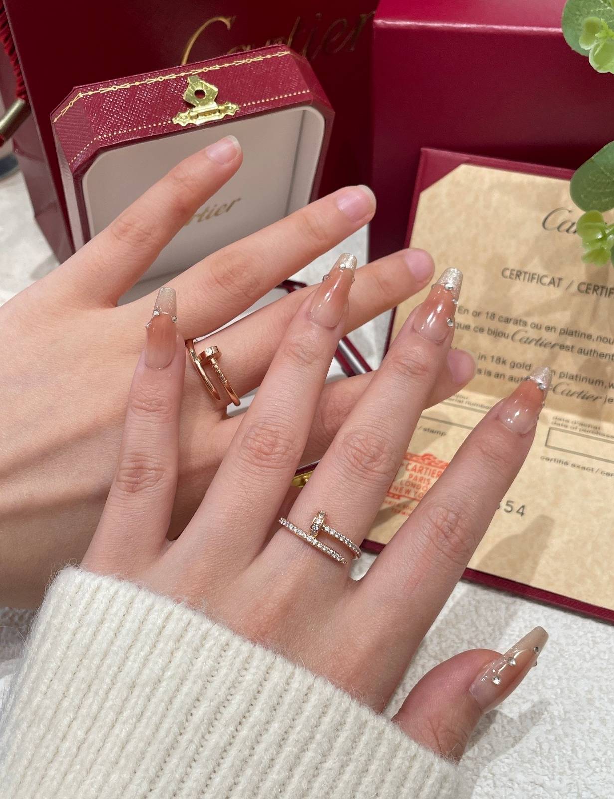 Cartier カルティエ レディース リング ジュスト アン クル 750 K18 YG WG PG ブランドジュエリー 普段使い ギフト - 画像 15