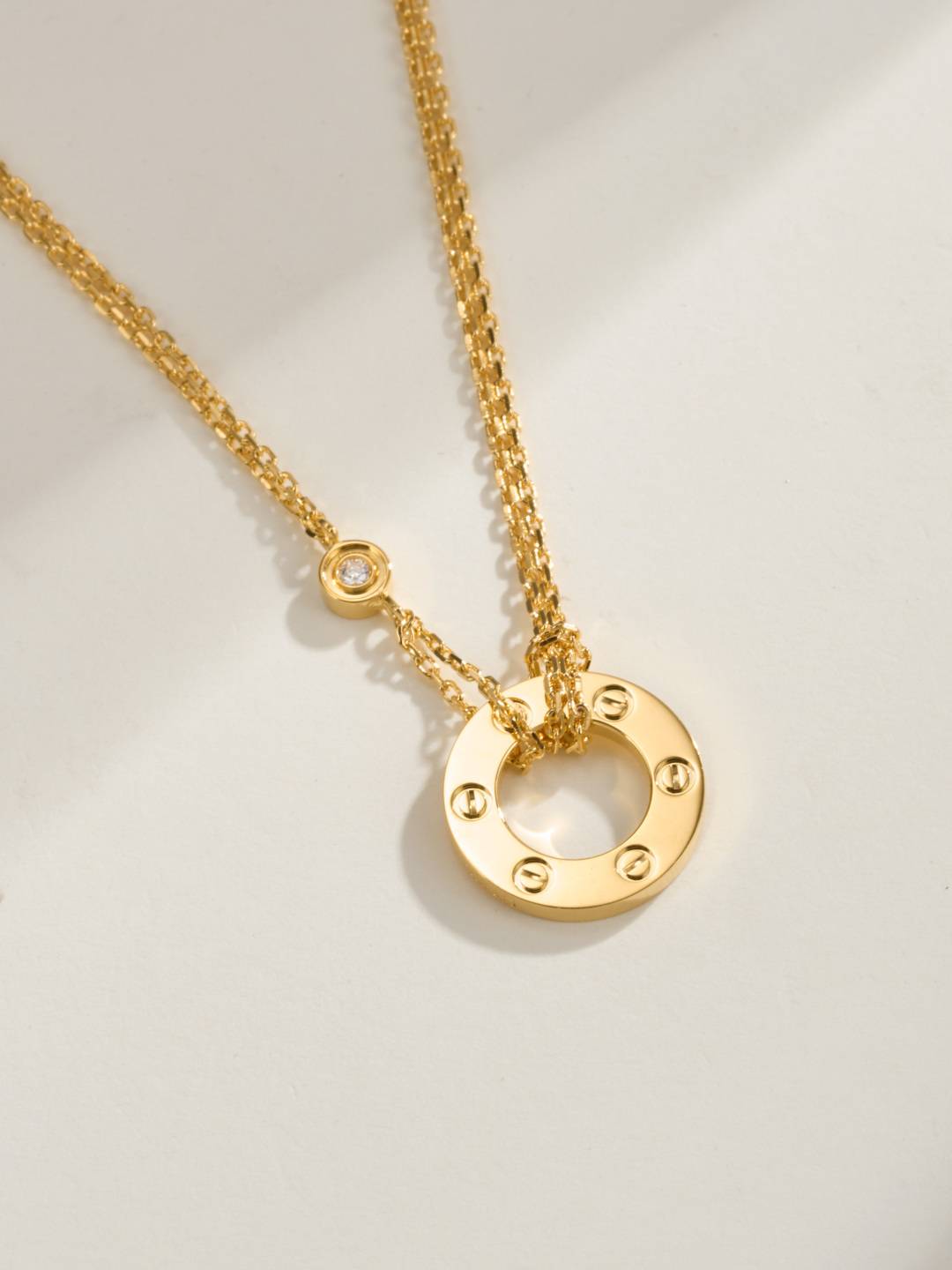 Cartier カルティエ レディース ネックレス LOVE ラブリング 750 イエローゴールド ブランドジュエリー プレゼント - 画像 3