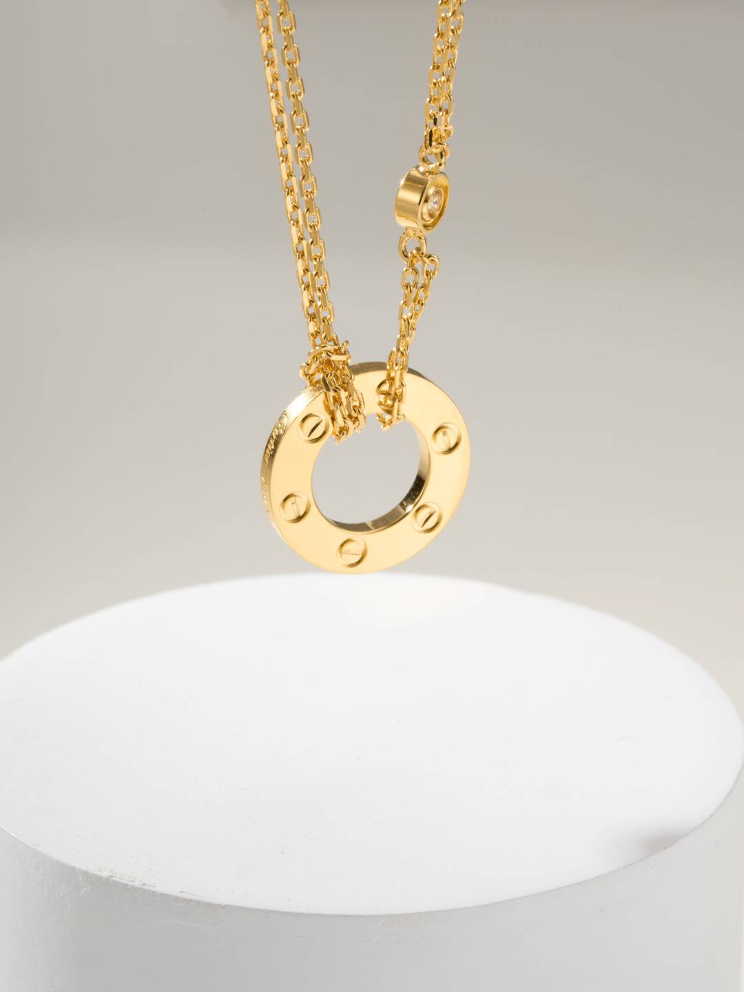 Cartier カルティエ レディース ネックレス LOVE ラブリング 750 イエローゴールド ブランドジュエリー プレゼント - 画像 4