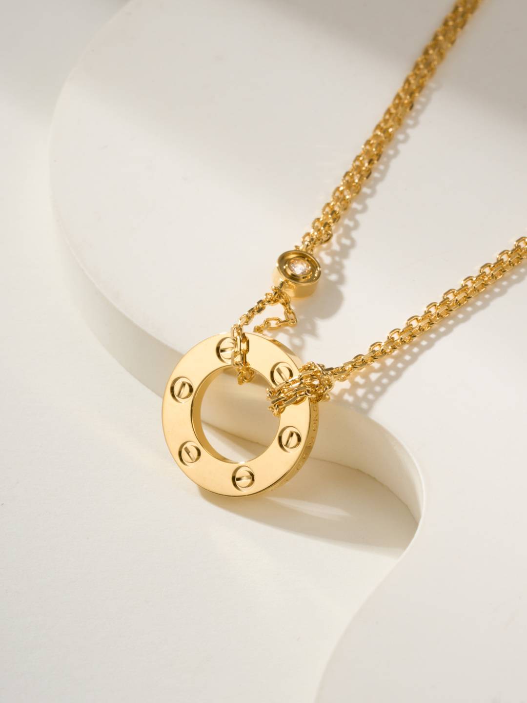 Cartier カルティエ レディース ネックレス LOVE ラブリング 750 イエローゴールド ブランドジュエリー プレゼント - 画像 5
