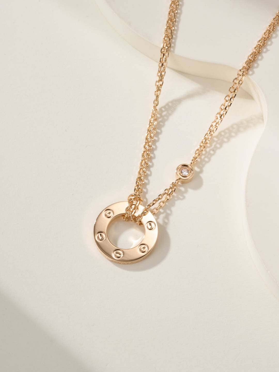 Cartier カルティエ レディース ネックレス LOVE ラブリング 750 イエローゴールド ブランドジュエリー プレゼント - 画像 7