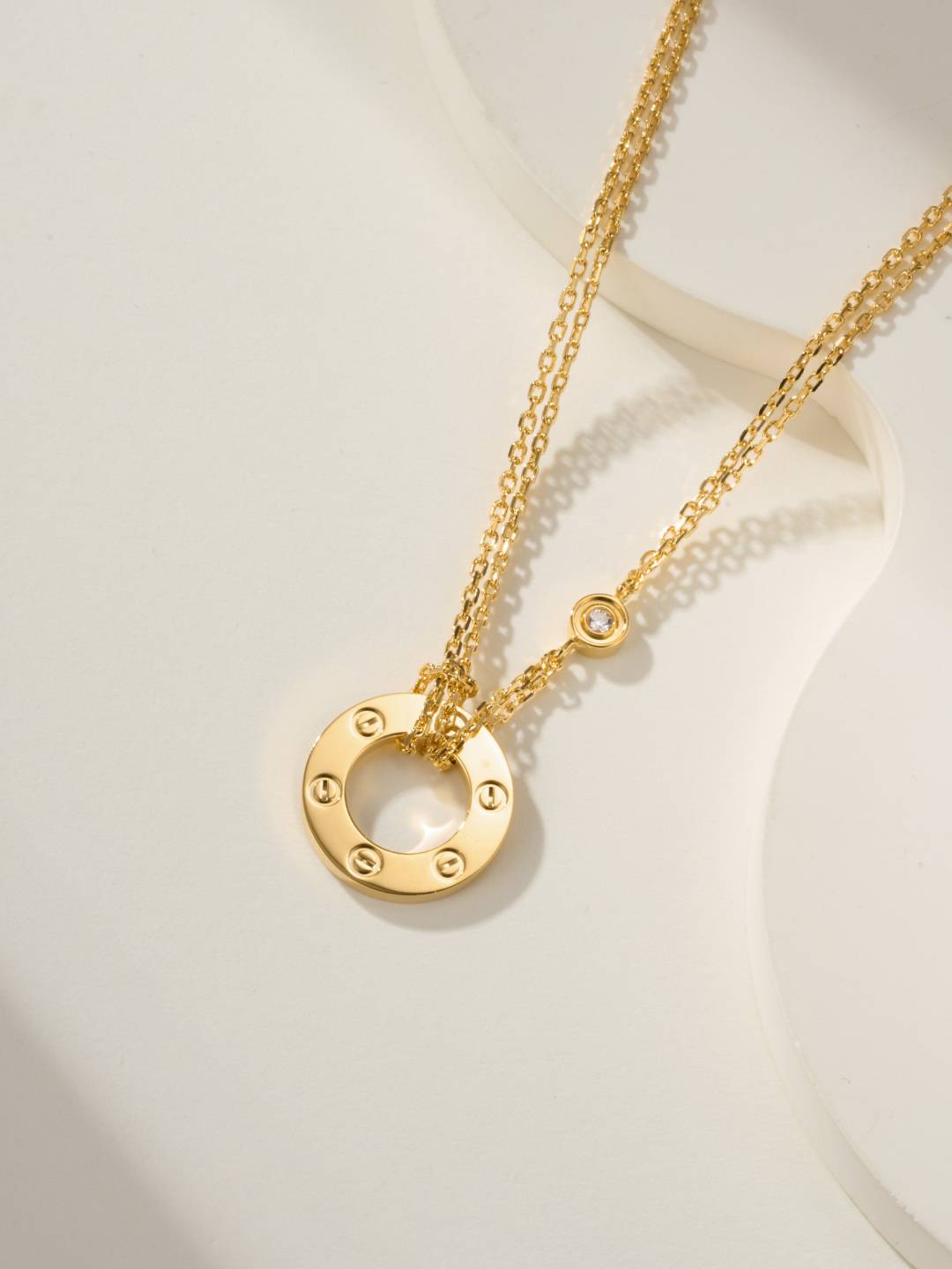 Cartier カルティエ レディース ネックレス LOVE ラブリング 750 イエローゴールド ブランドジュエリー プレゼント - 画像 8