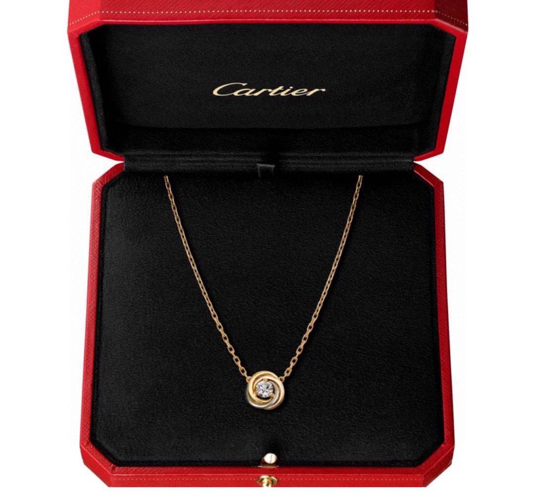 Cartier カルティエ レディース ピアス トリニティ イエローゴールド ホワイトゴールド ピンクゴールド ダイヤモンド ブランドジュエリー - 画像 8
