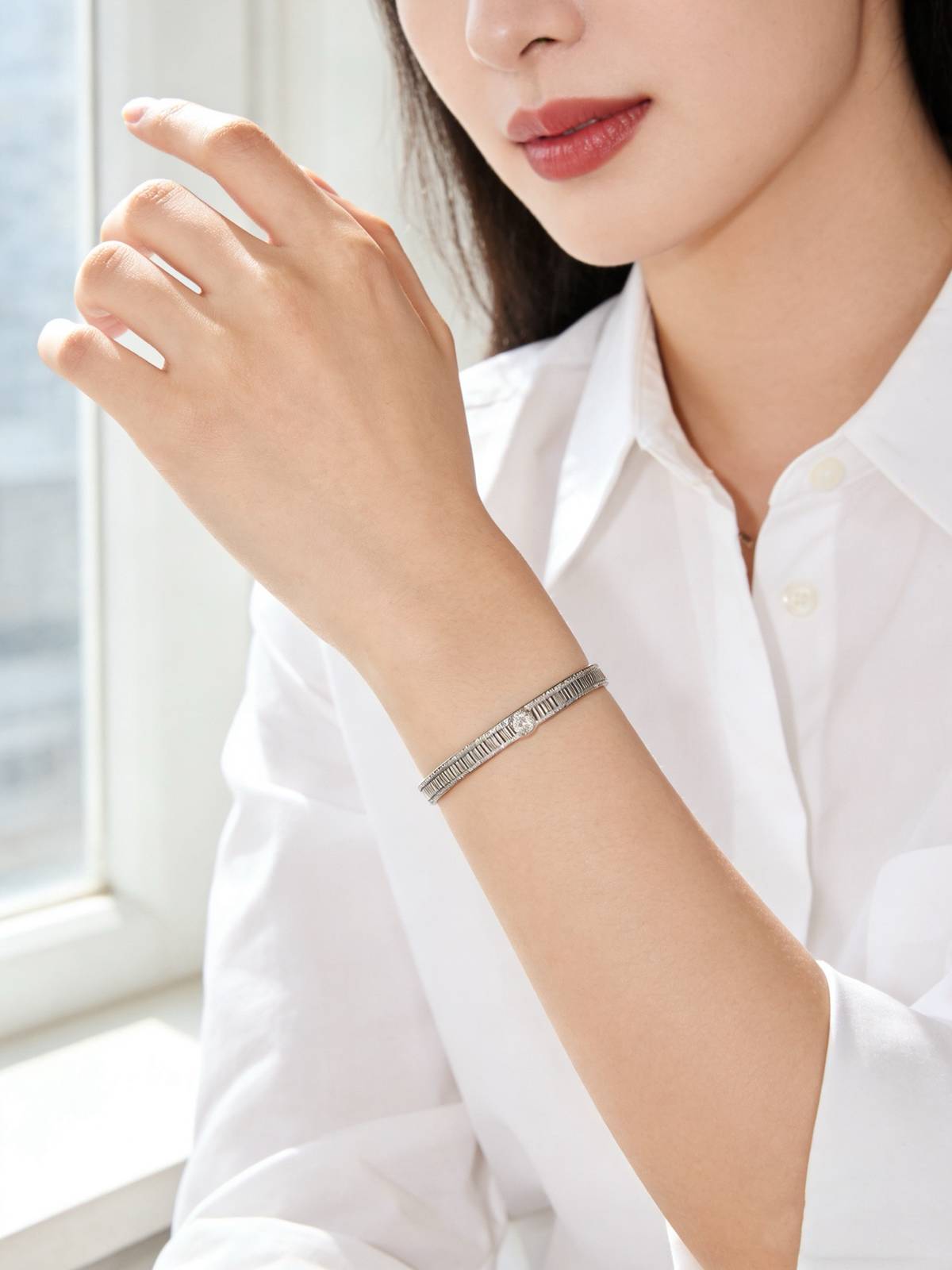 Cartier カルティエ レディース ブレスレット ファンテール 750 ダイヤモンド タイムレス ブランドジュエリー - 画像 4