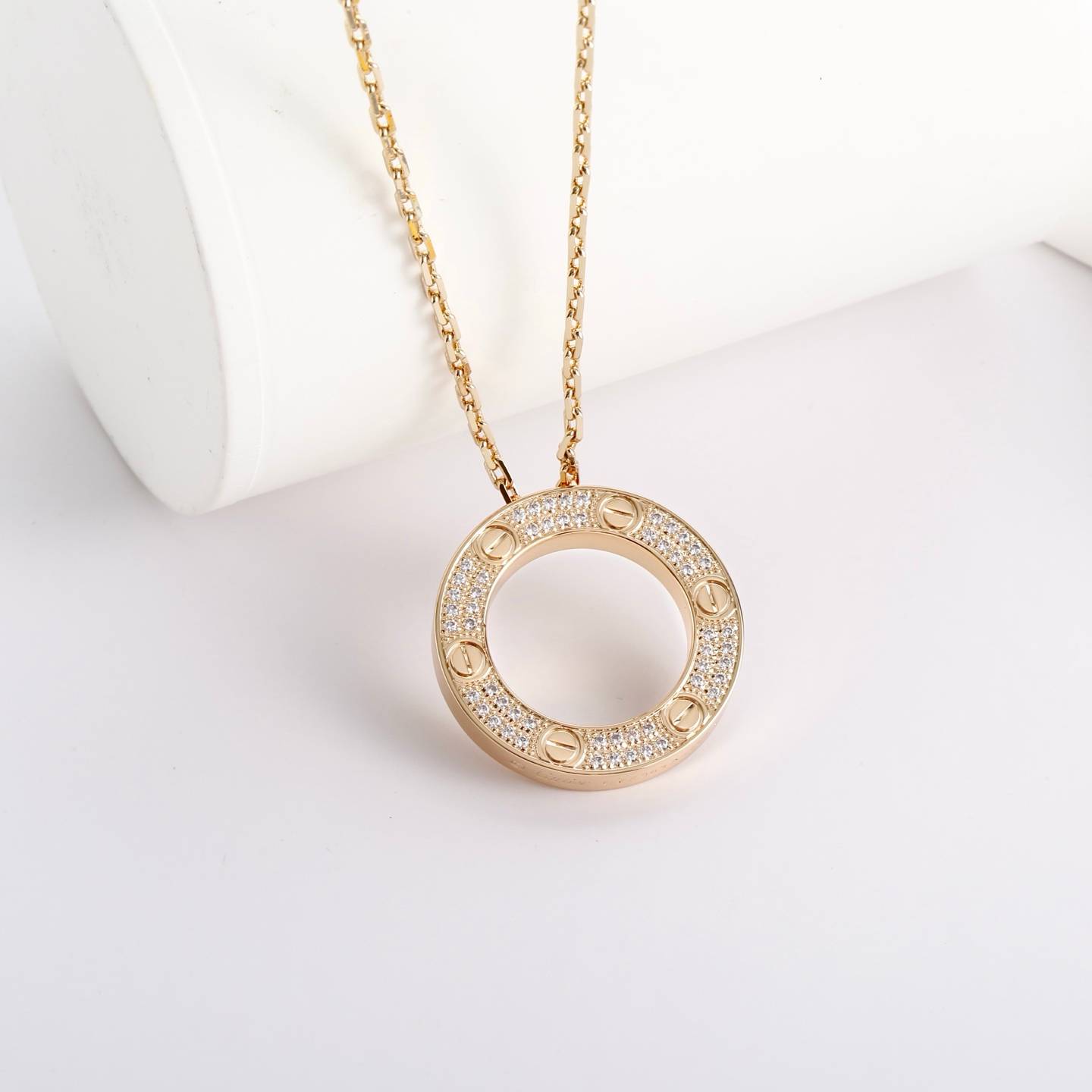 Cartier カルティエ レディース ネックレス LOVE ラブ プラチナ ダイヤモンド ブランドジュエリー 普段使い ギフト - 画像 6