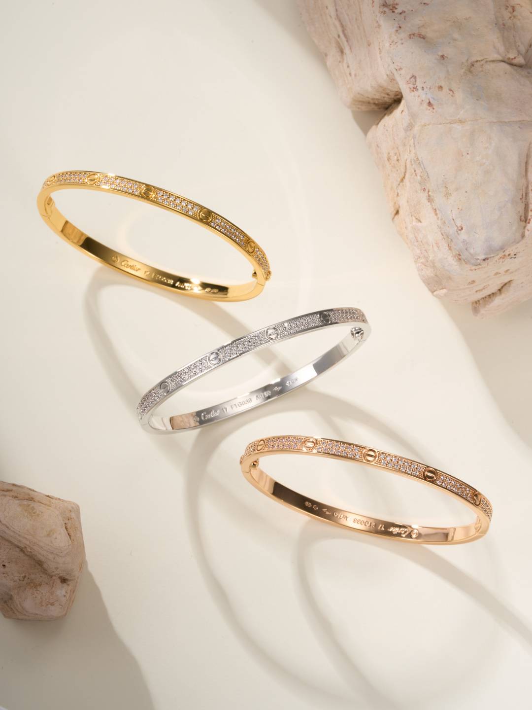 Cartier カルティエ レディース ブレスレット LOVE ラブリング 750 イエローゴールド ホワイトゴールド ピンクゴールド ブランドジュエリー 普段