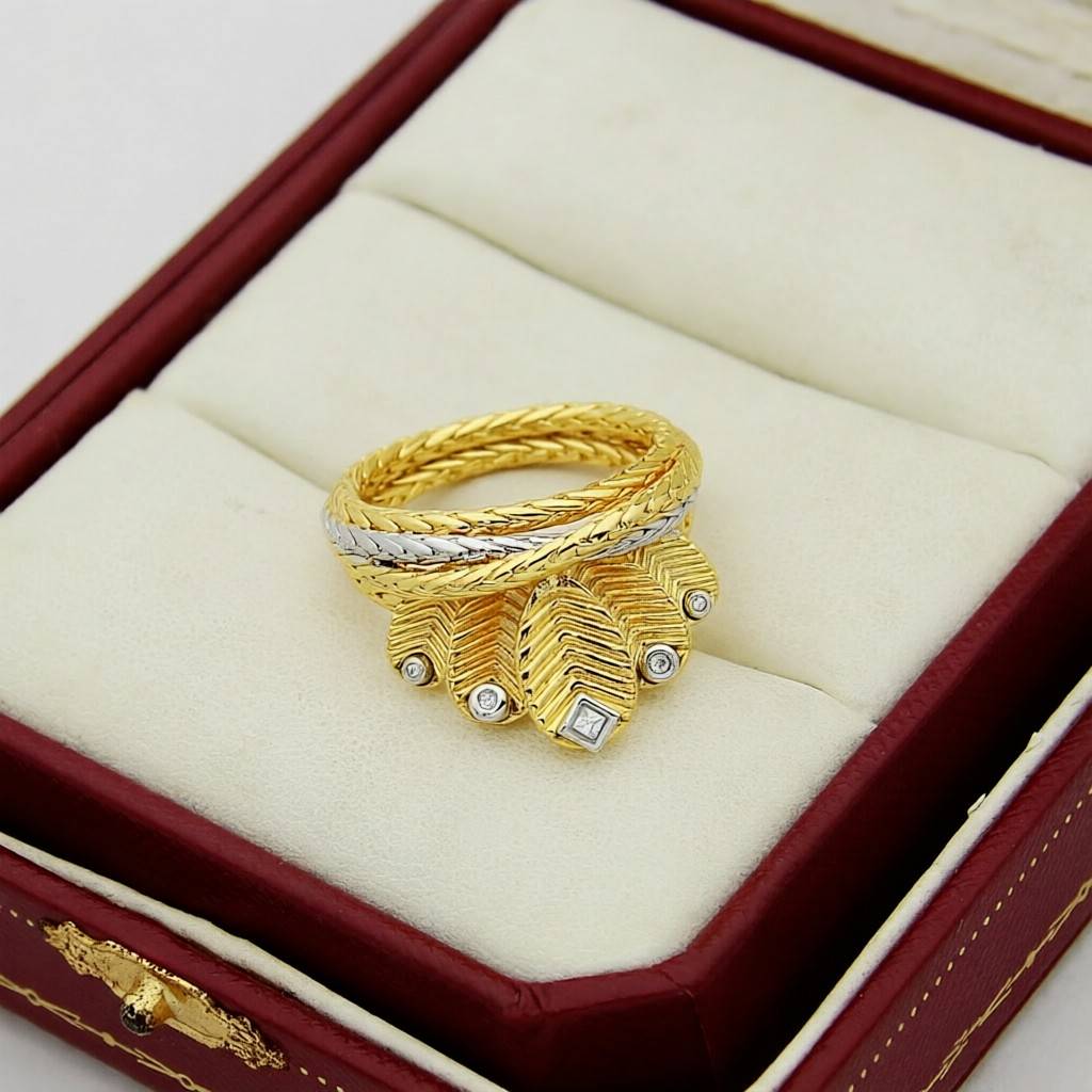 Cartier カルティエ レディース リング パンテール 750 YG ダイヤモンド ブランドジュエリー 結婚指輪 - 画像 7