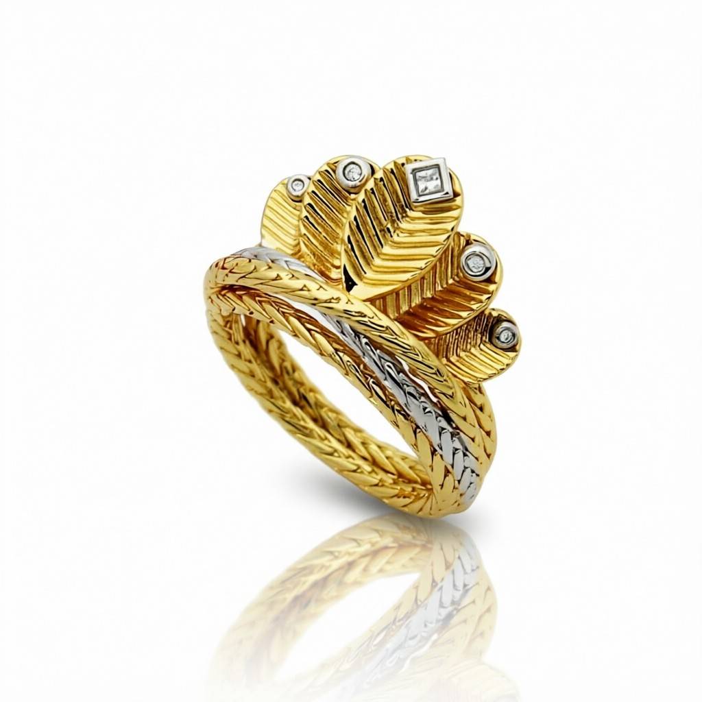 Cartier カルティエ レディース リング パンテール 750 YG ダイヤモンド ブランドジュエリー 結婚指輪 - 画像 8