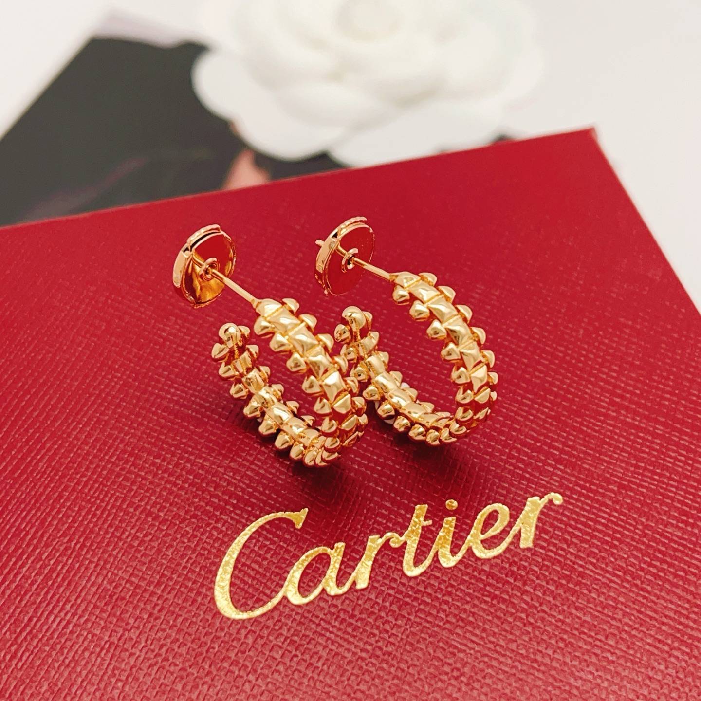 Cartier カルティエ レディース ピアス ジュスト アン クル 750YG ブランドジュエリー 普段使い ギフト