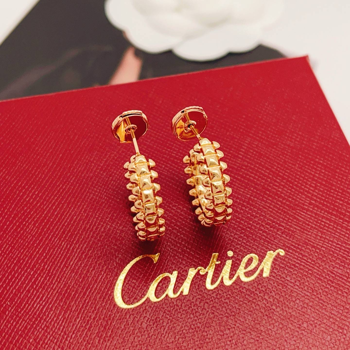 Cartier カルティエ レディース ピアス ジュスト アン クル 750YG ブランドジュエリー 普段使い ギフト - 画像 8
