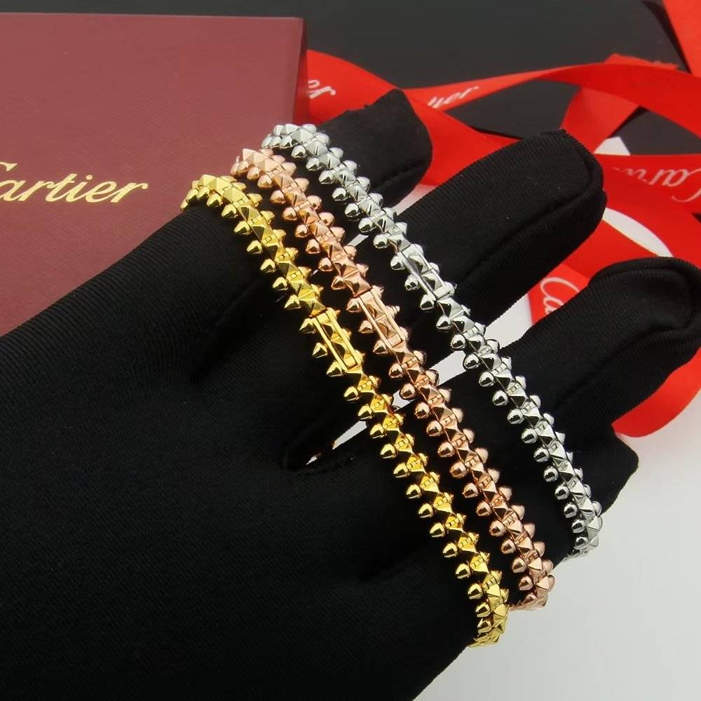 Cartier カルティエ レディース ブレスレット ジュスト アン クル 18金 ブランドジュエリー プレゼント - 画像 1