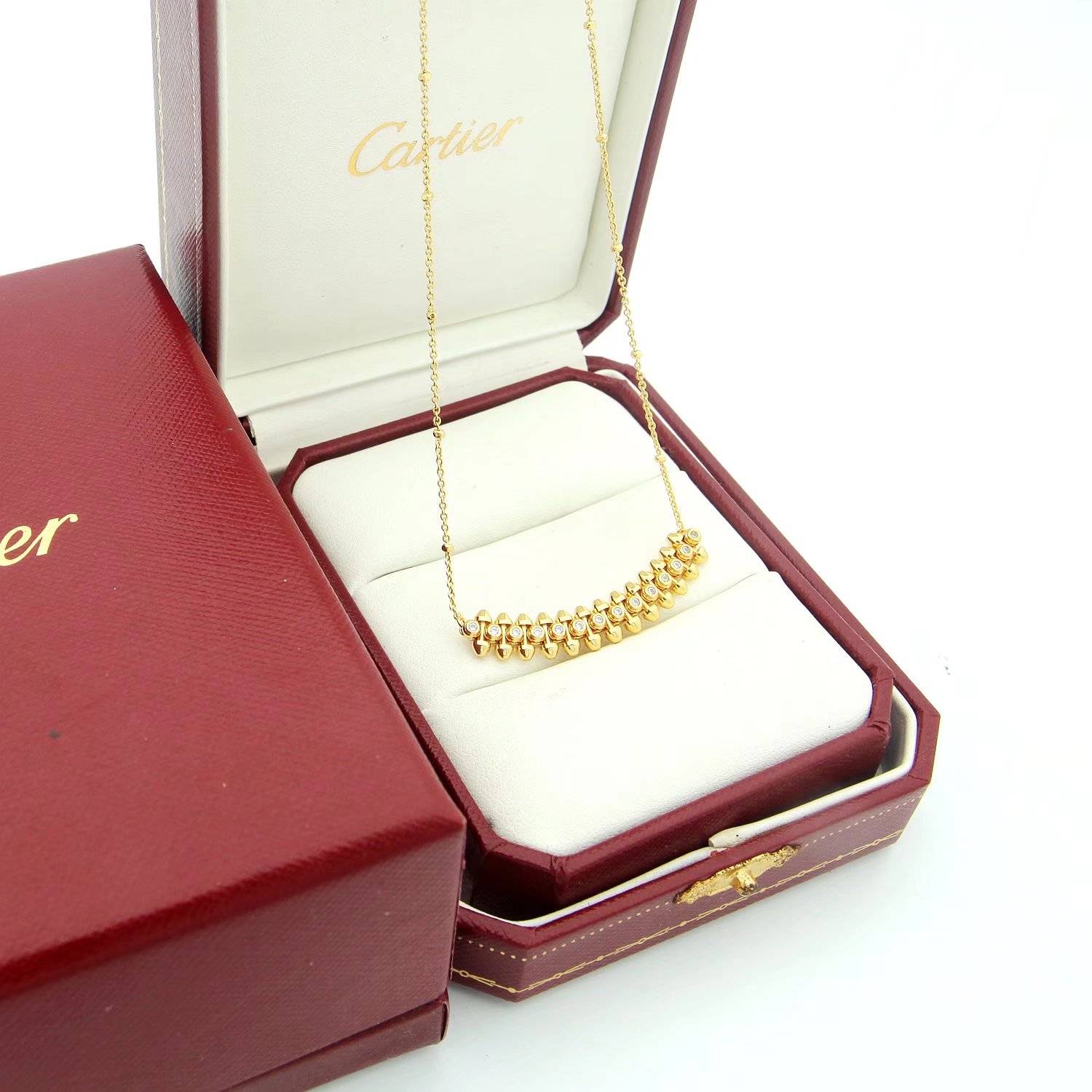 Cartier カルティエ レディース ネックレス ジュスト アン クル 750 ダイヤモンド ブランドジュエリー 普段使い - 画像 5