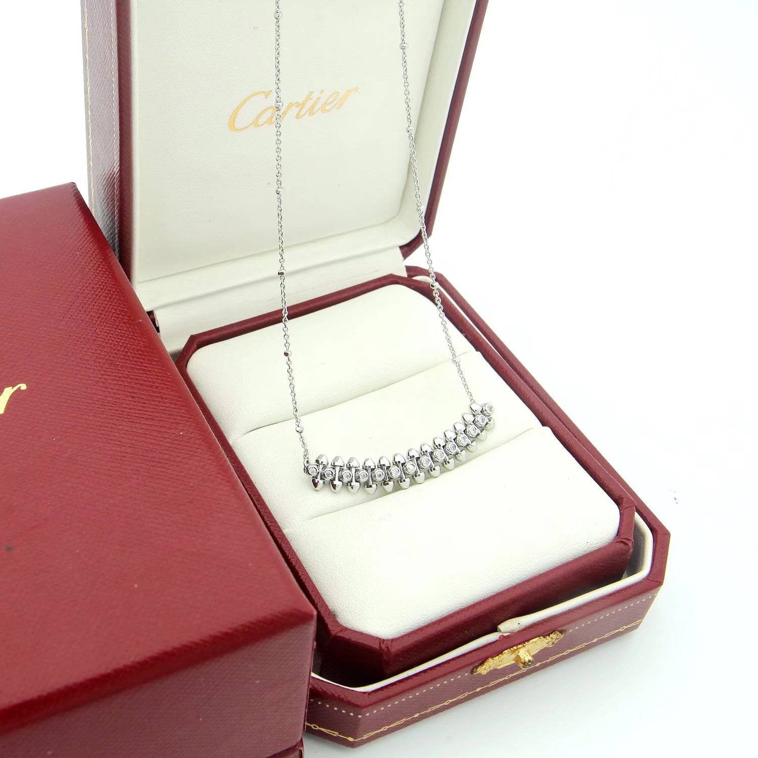 Cartier カルティエ レディース ネックレス ジュスト アン クル 750 ダイヤモンド ブランドジュエリー 普段使い - 画像 6