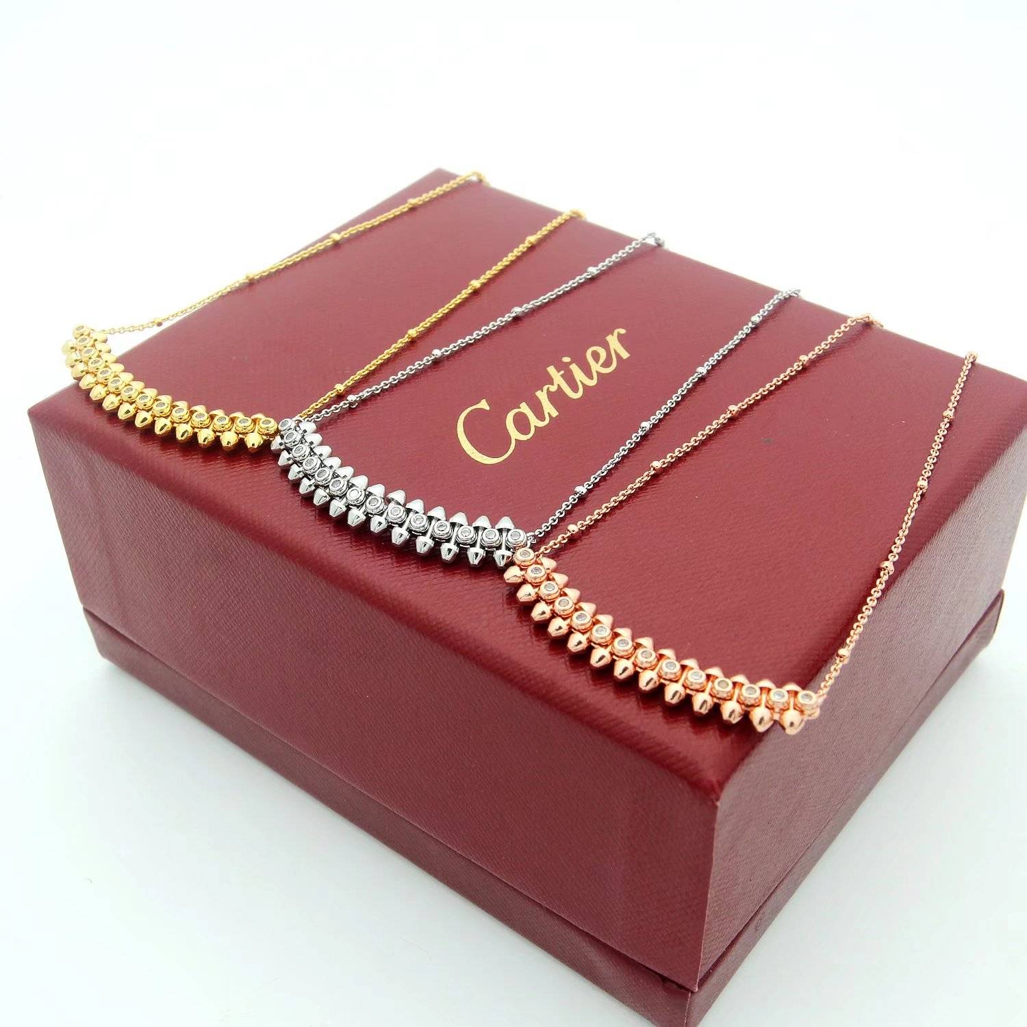 Cartier カルティエ レディース ネックレス ジュスト アン クル 750 ダイヤモンド ブランドジュエリー 普段使い - 画像 9