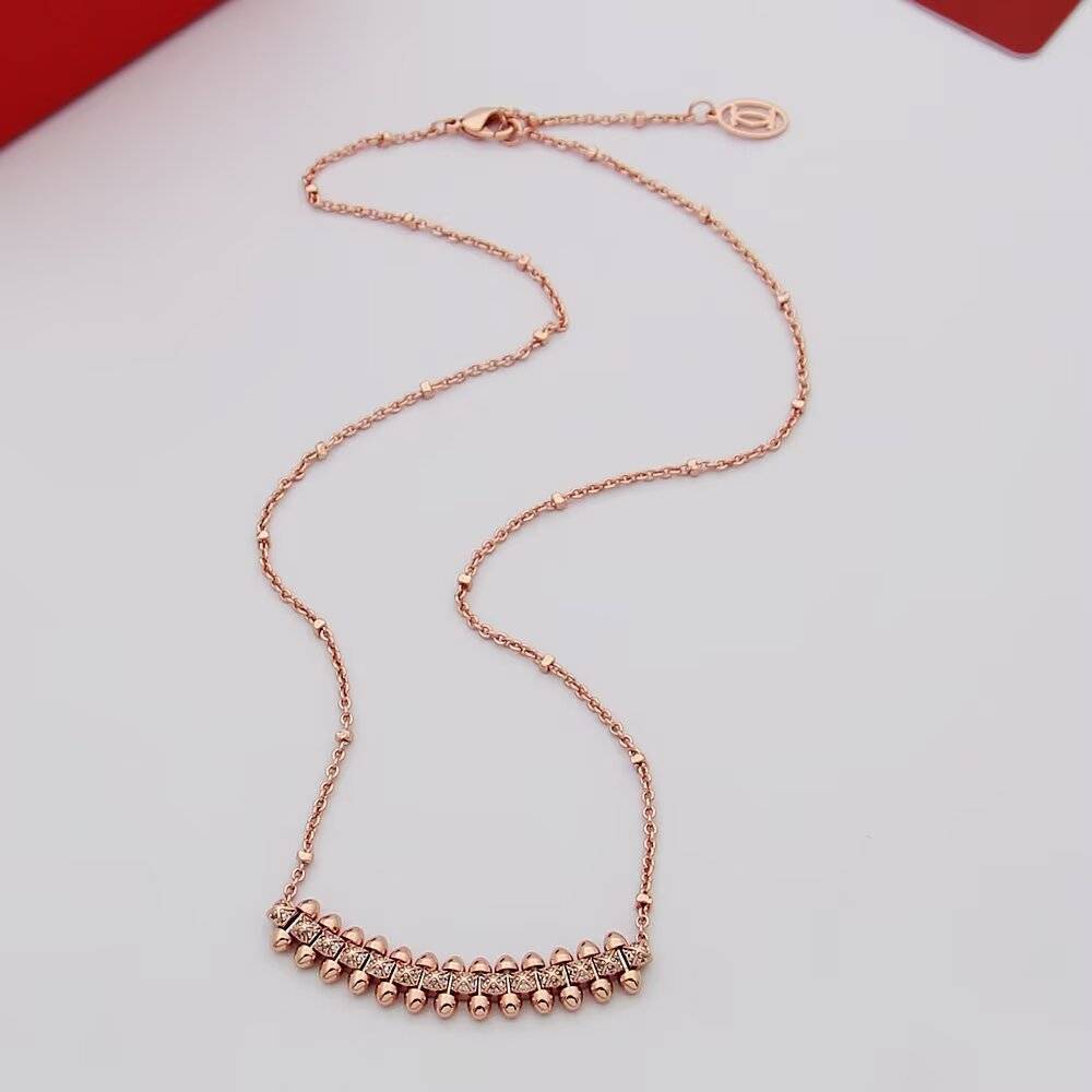 Cartier カルティエ レディース ネックレス ジュスト アン クル ダイヤモンド 750 イエローゴールド ホワイトゴールド ピンクゴールド ブランドジュ - 画像 4