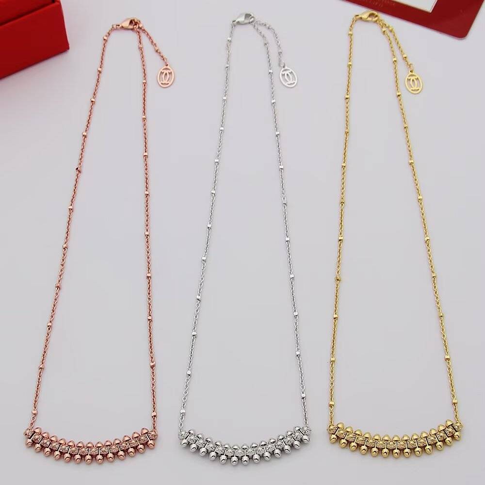 Cartier カルティエ レディース ネックレス ジュスト アン クル ダイヤモンド 750 イエローゴールド ホワイトゴールド ピンクゴールド ブランドジュ - 画像 5