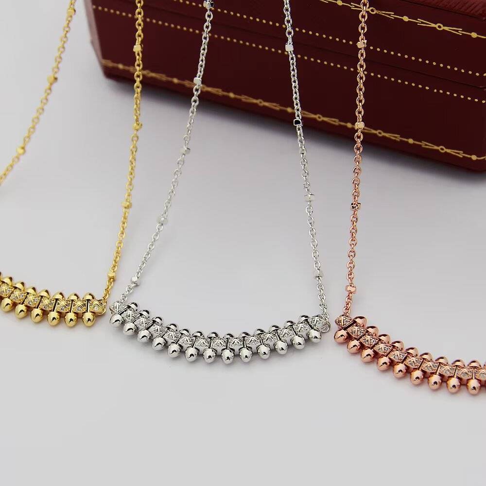 Cartier カルティエ レディース ネックレス ジュスト アン クル ダイヤモンド 750 イエローゴールド ホワイトゴールド ピンクゴールド ブランドジュ - 画像 6