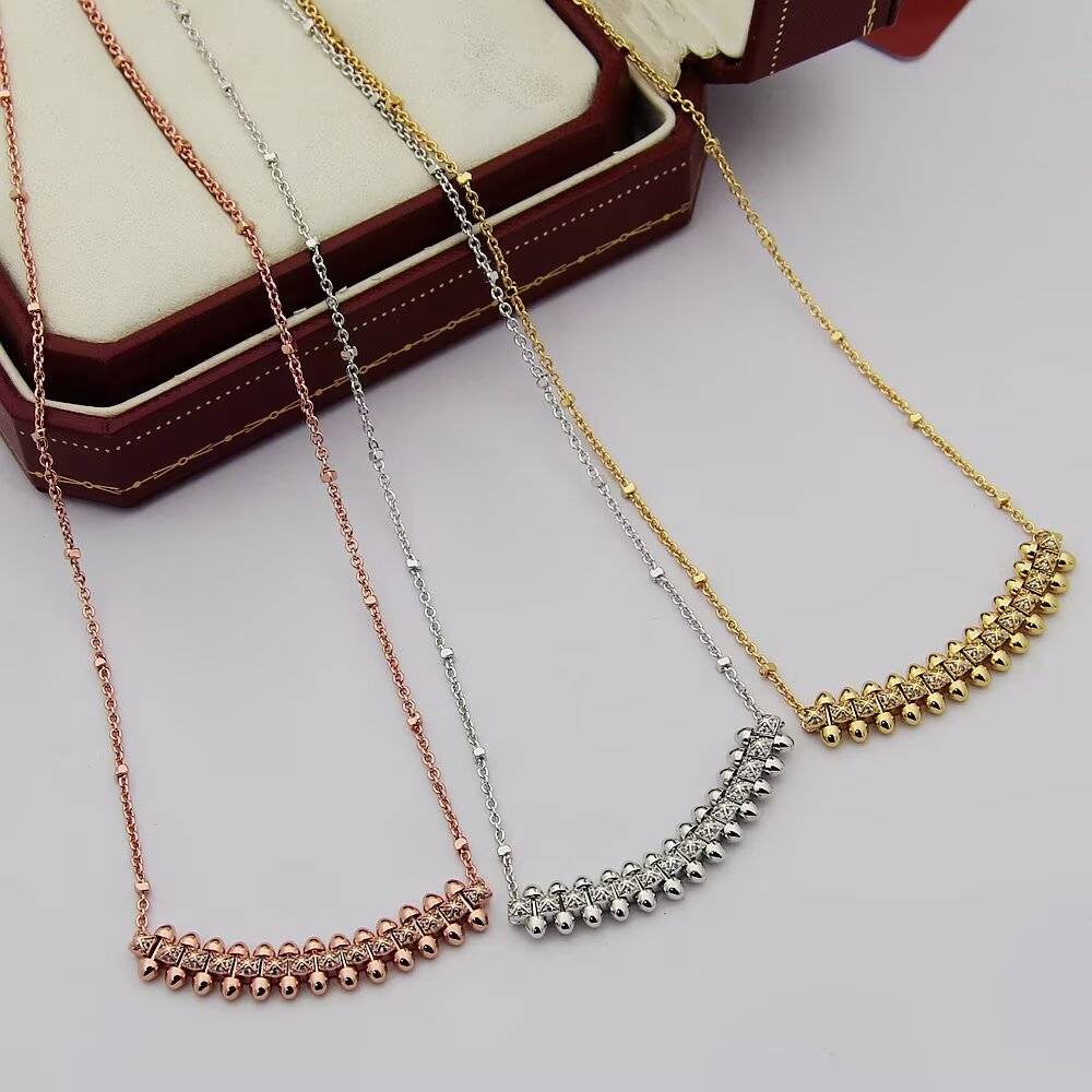 Cartier カルティエ レディース ネックレス ジュスト アン クル ダイヤモンド 750 イエローゴールド ホワイトゴールド ピンクゴールド ブランドジュ - 画像 8