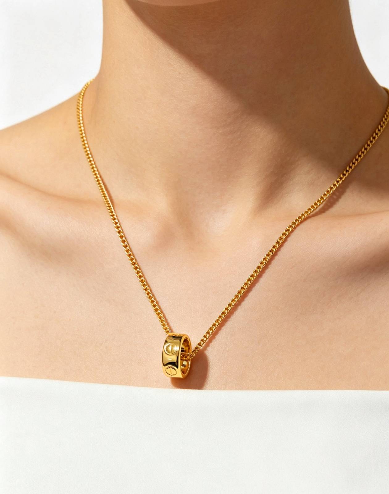 Cartier カルティエ レディース ネックレス ジュスト アン クル 750 YG ブランドジュエリー 記念日 ギフト - 画像 2