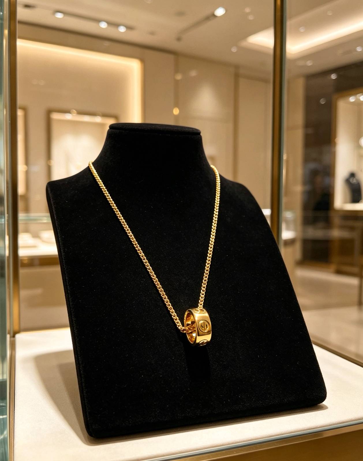 Cartier カルティエ レディース ネックレス ジュスト アン クル 750 YG ブランドジュエリー 記念日 ギフト - 画像 3