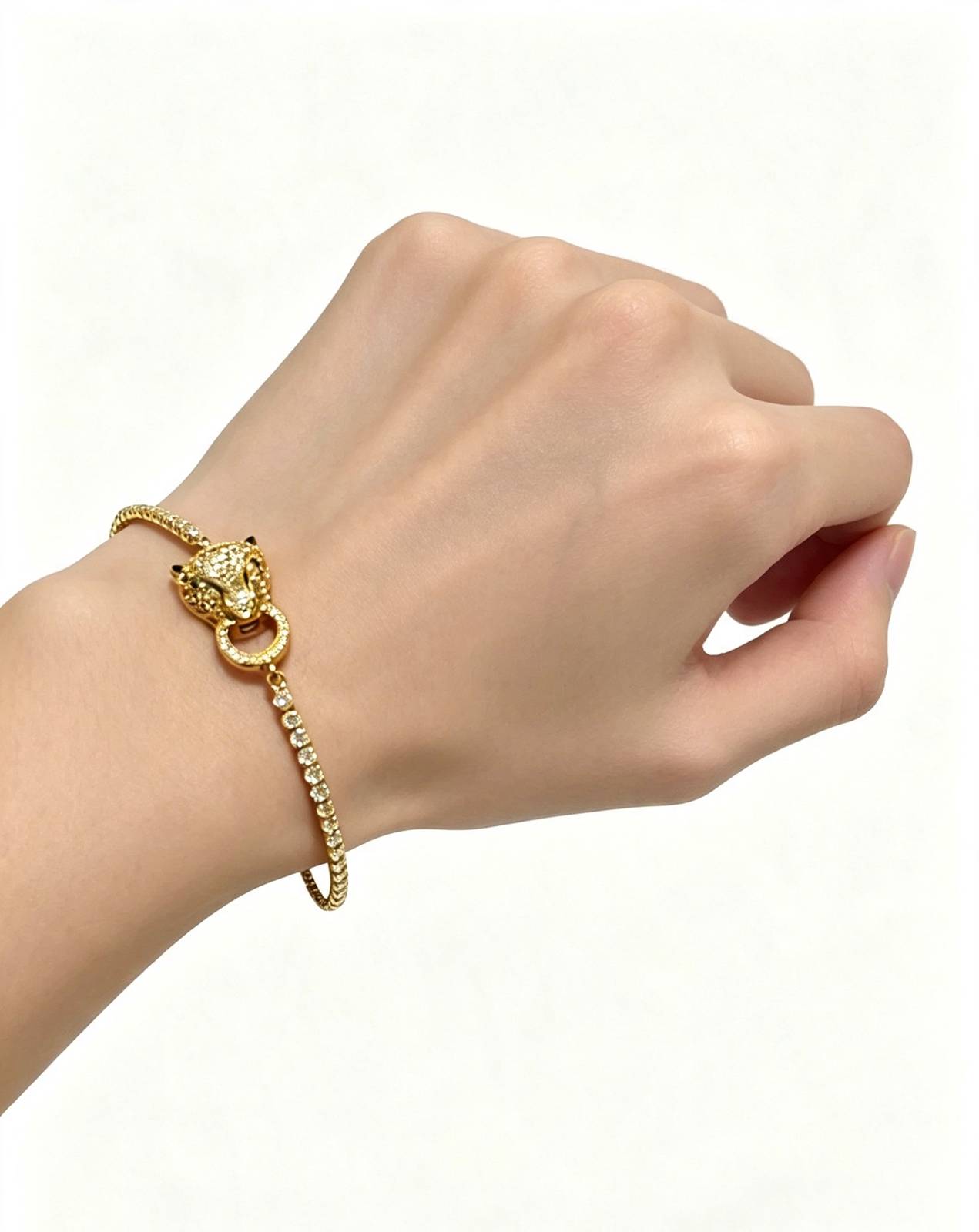 Cartier カルティエ レディース ブレスレット パンテール 750 イエローゴールド ダイヤモンド ブランドジュエリー 普段使い - 画像 2