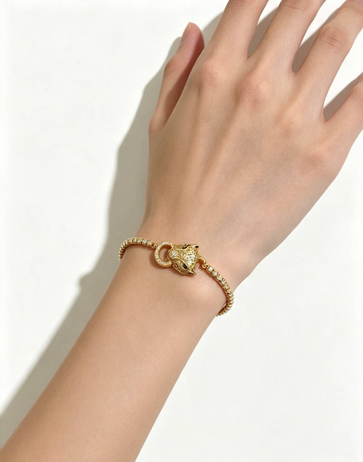 Cartier カルティエ レディース ブレスレット パンテール 750 イエローゴールド ダイヤモンド ブランドジュエリー 普段使い - 画像 5