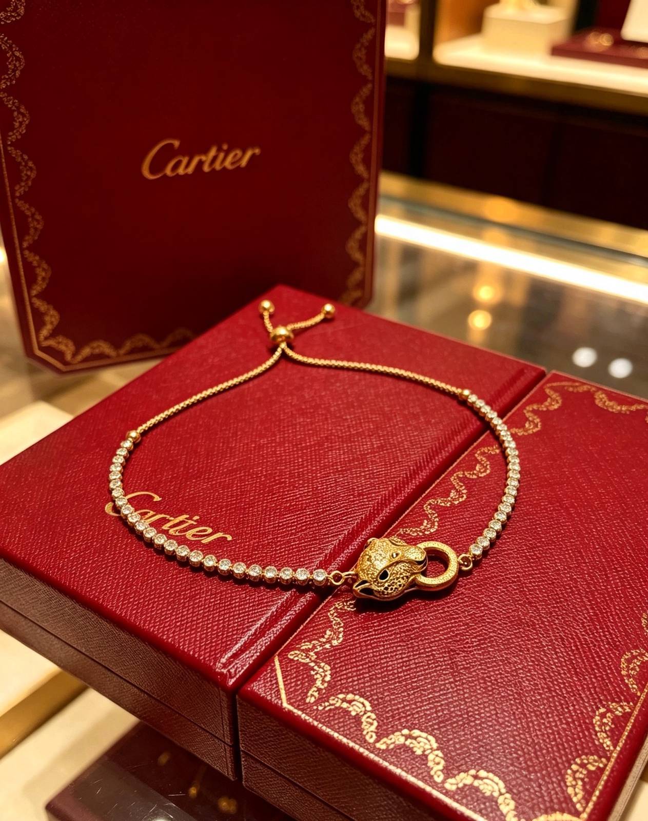Cartier カルティエ レディース ブレスレット パンテール 750 イエローゴールド ダイヤモンド ブランドジュエリー 普段使い - 画像 6