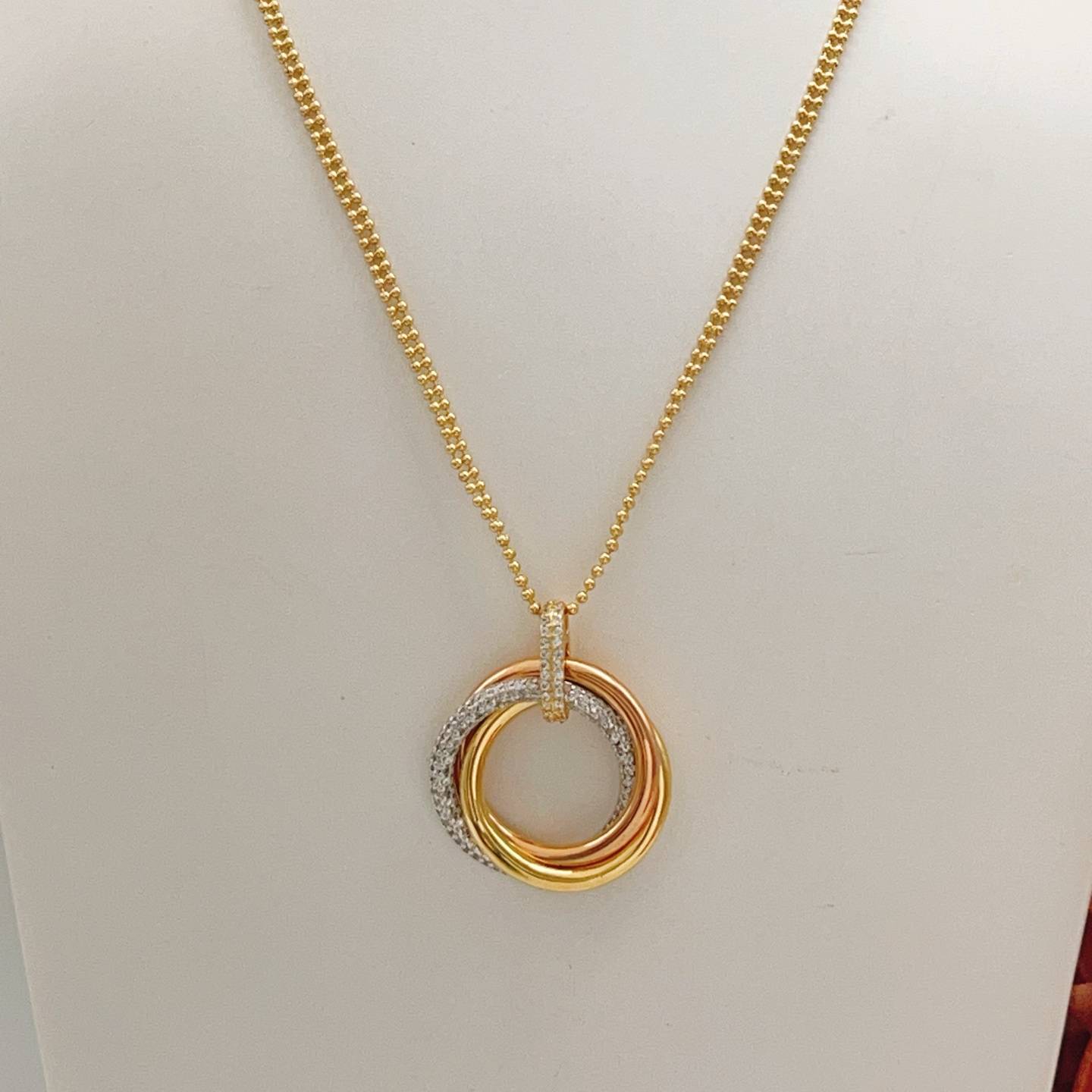 Cartier カルティエ レディース ネックレス トリニティ 750 YG ブランドジュエリー 高級ジュエリー - 画像 8