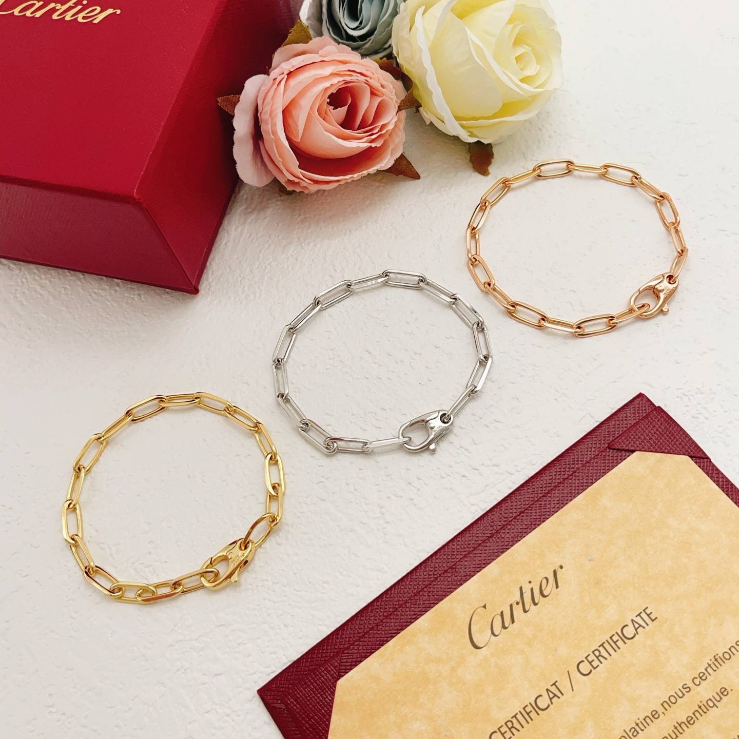 Cartier カルティエ レディース ブレスレット ジュスト アン クル K18 YG ブランドジュエリー 普段使い プレゼント