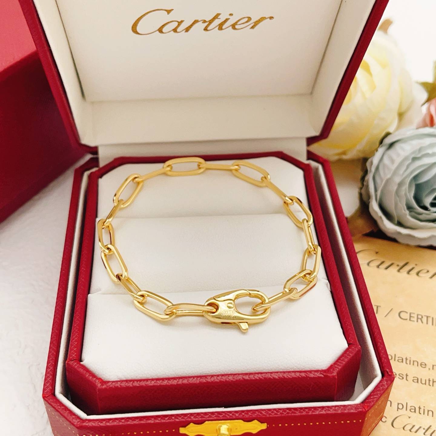 Cartier カルティエ レディース ブレスレット ジュスト アン クル K18 YG ブランドジュエリー 普段使い プレゼント - 画像 9