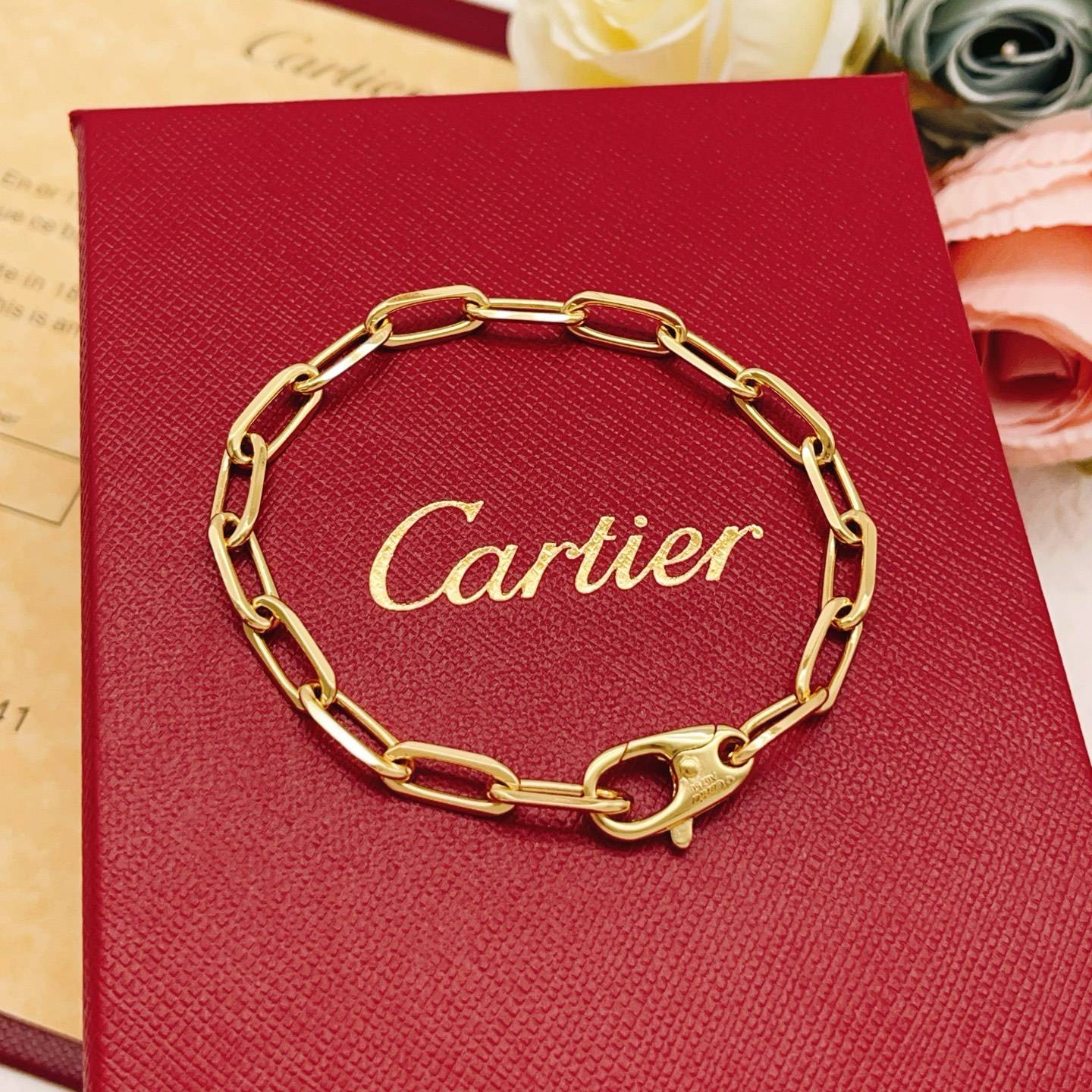 Cartier カルティエ レディース ブレスレット ジュスト アン クル K18 YG ブランドジュエリー 普段使い プレゼント - 画像 11