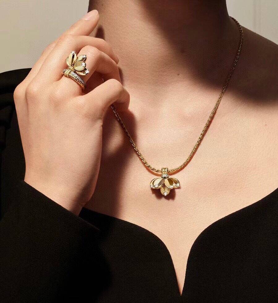 Cartier カルティエ レディース ネックレス パンテール ダイヤモンド 750 ホワイトゴールド ピンクゴールド ヤングネックレス - 画像 2
