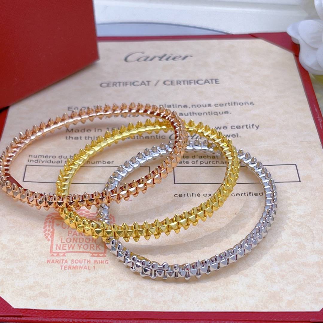 Cartier カルティエ レディース ブレスレット ジュスト アン クル 750 ダイヤモンド ブランドジュエリー ギフト - 画像 8